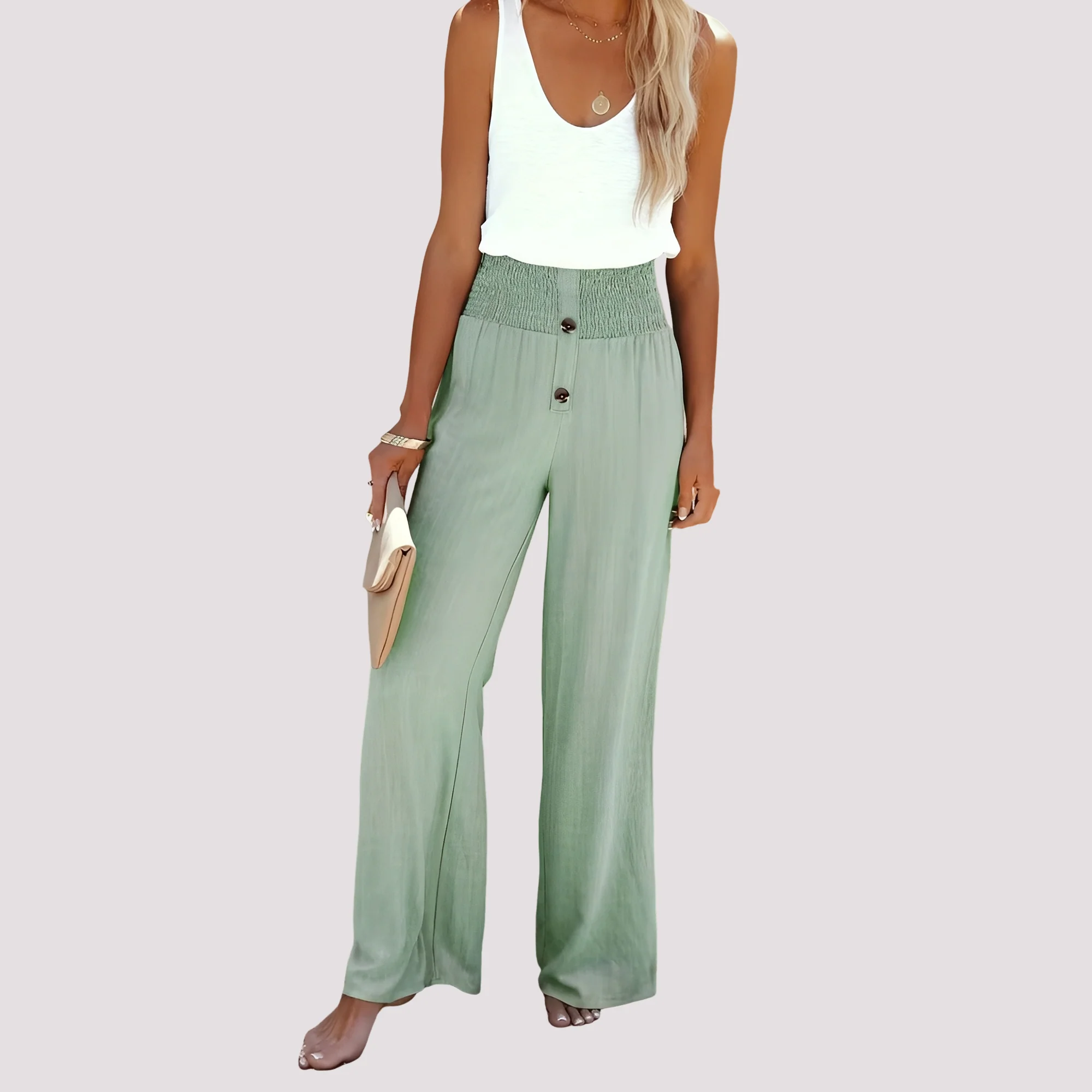 Christa - Pantalon ample taille haute - Image 2
