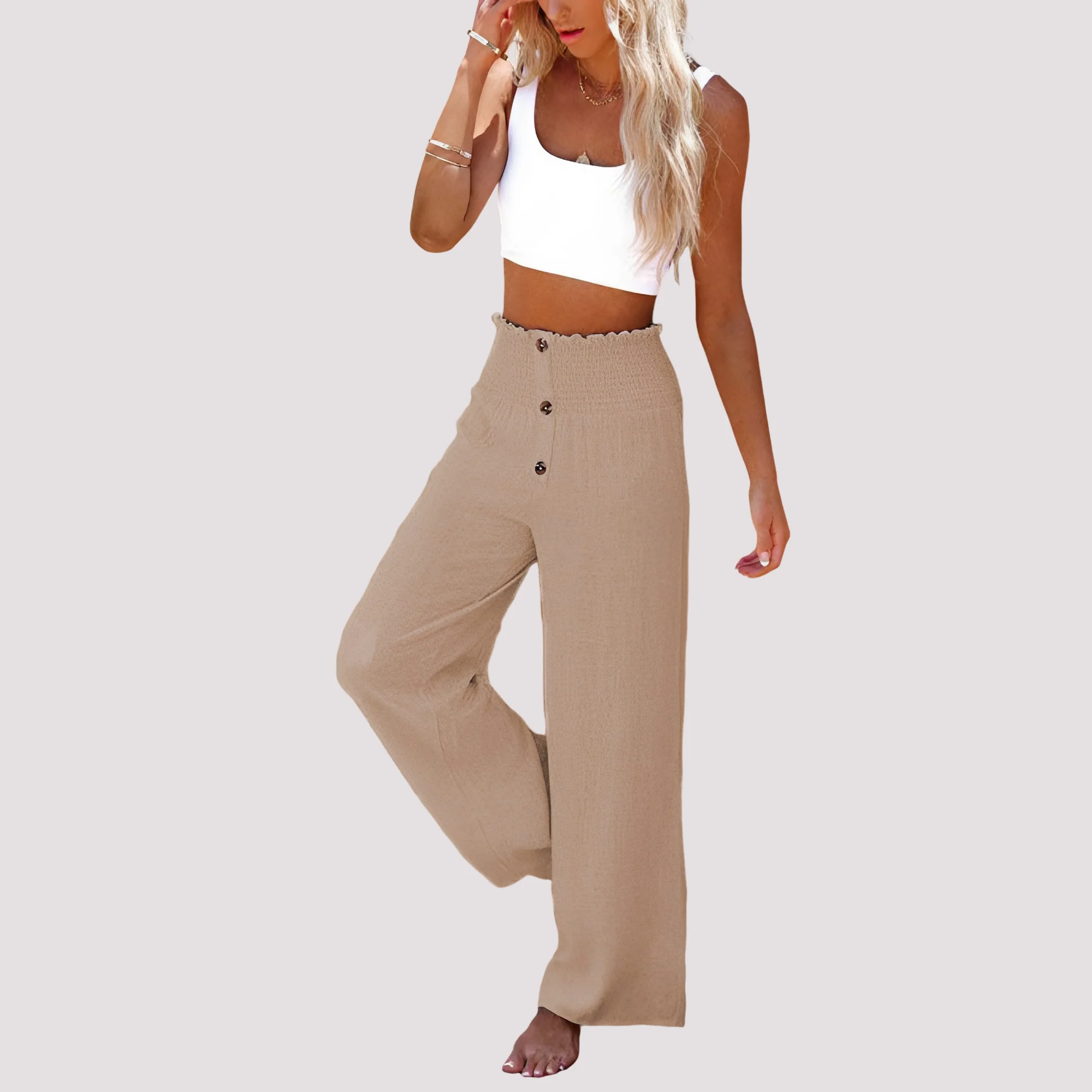 Christa - Pantalon ample taille haute - Image 3
