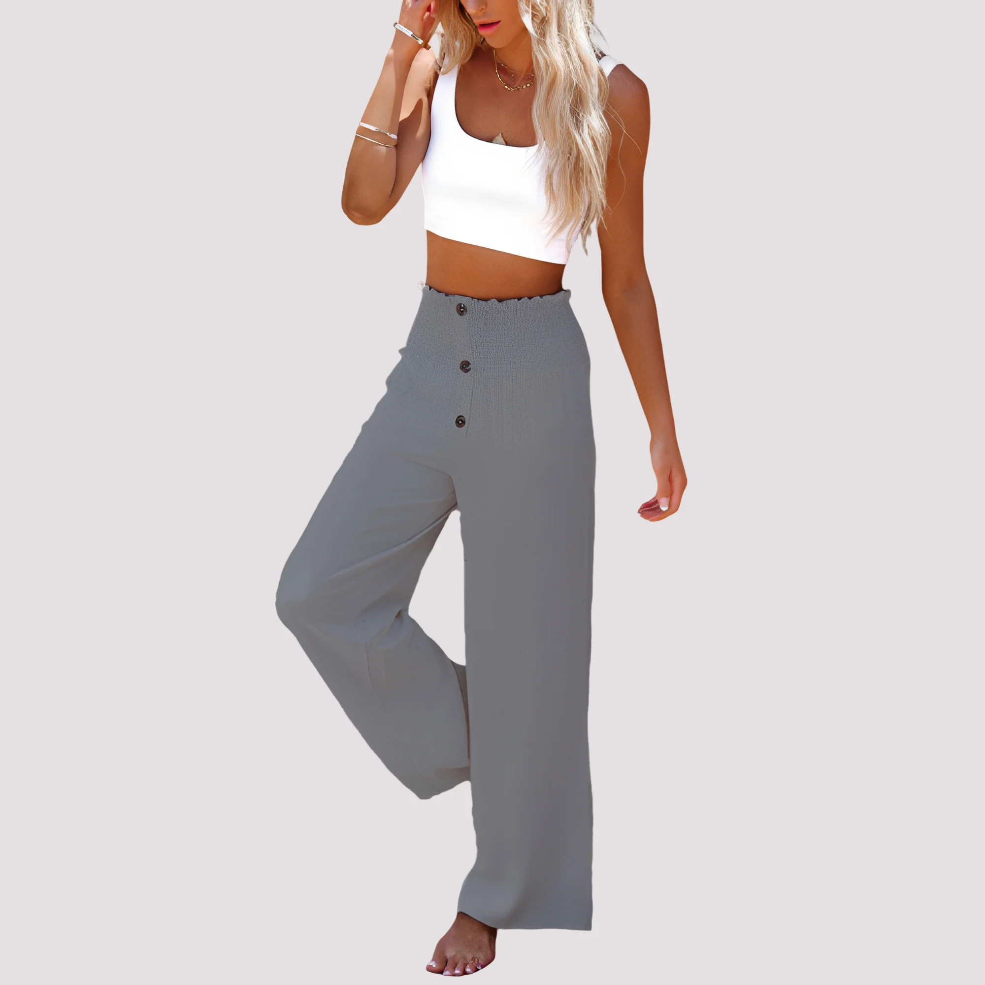 Christa - Pantalon ample taille haute - Image 5