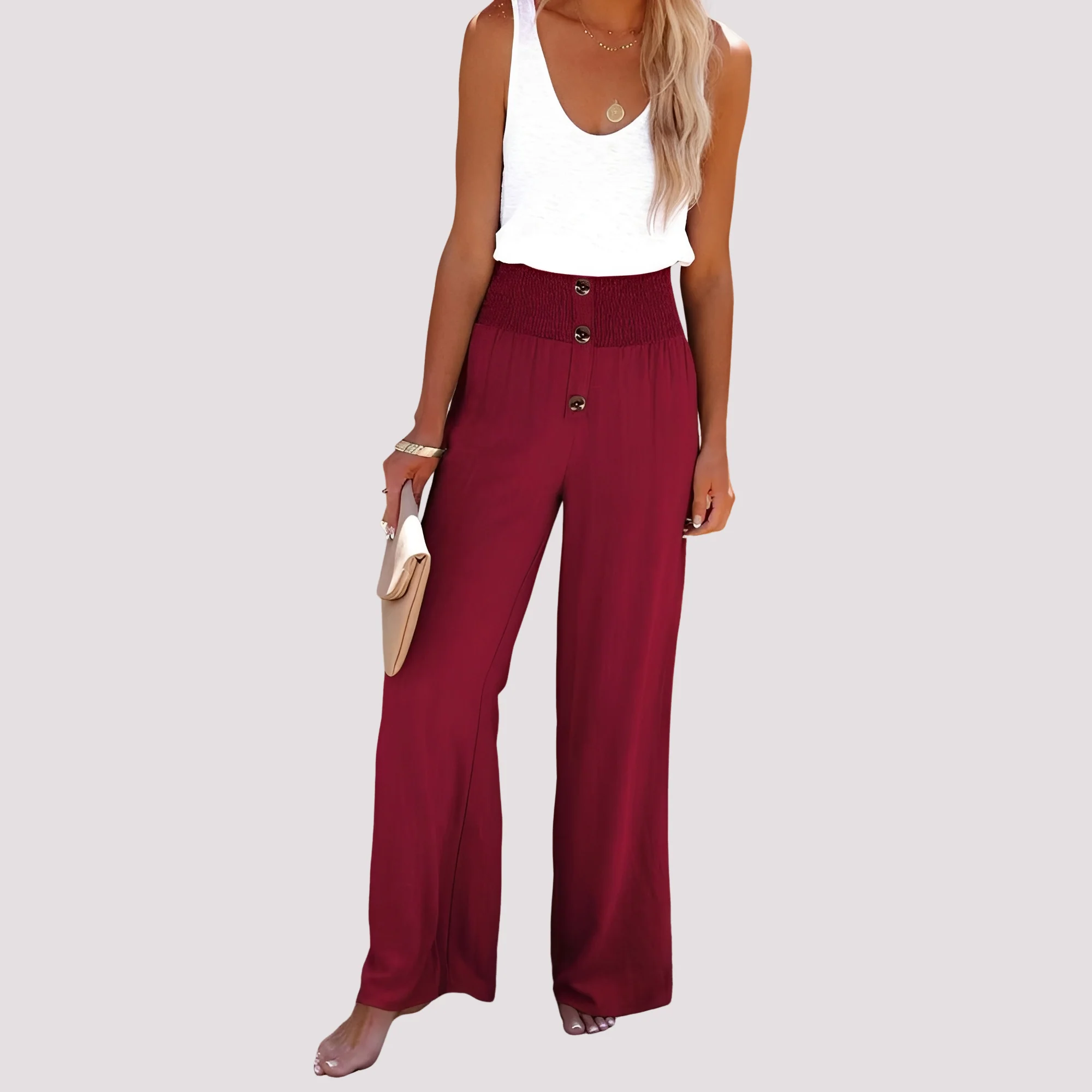 Christa - Pantalon ample taille haute - Image 6