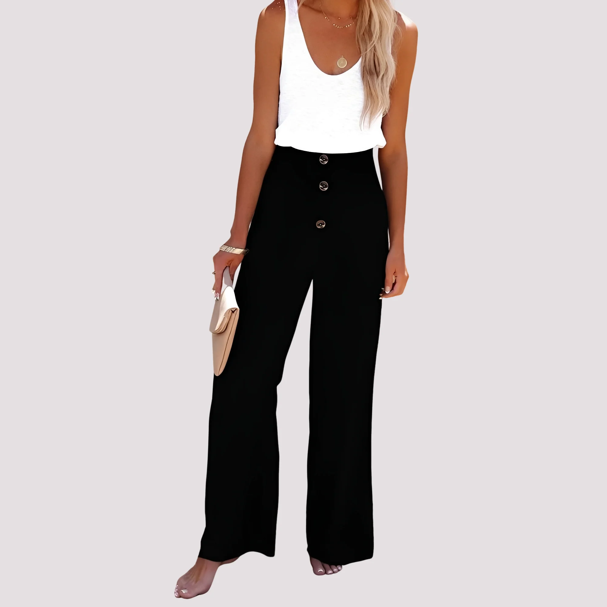 Christa - Pantalon ample taille haute - Image 8