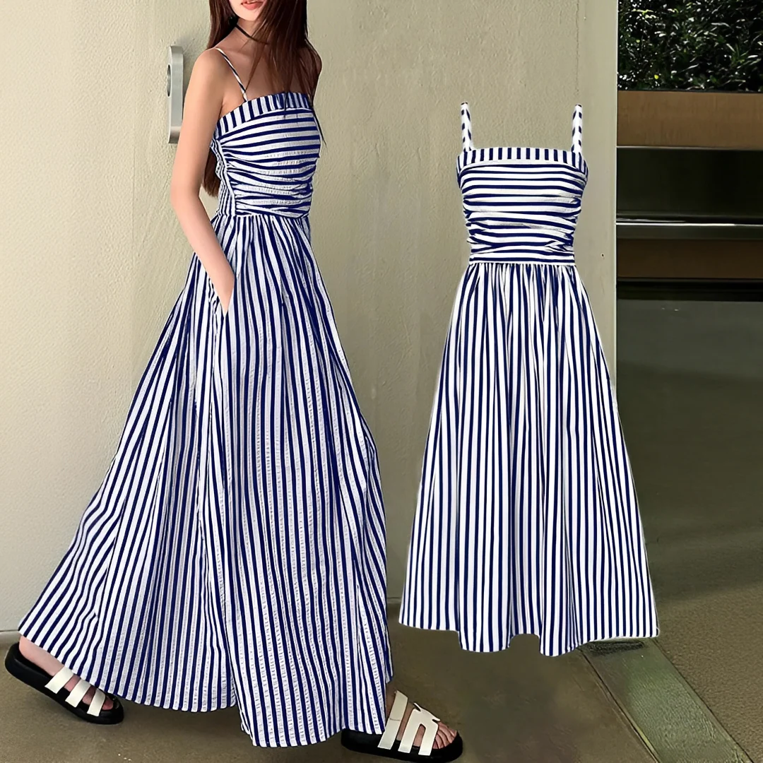 Cindy - Robe Maxi à Rayures Élégante - Image 3