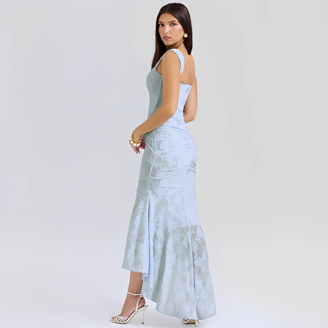 Cynthia - Robe Élégante à Taille Enveloppée Midi - Image 2