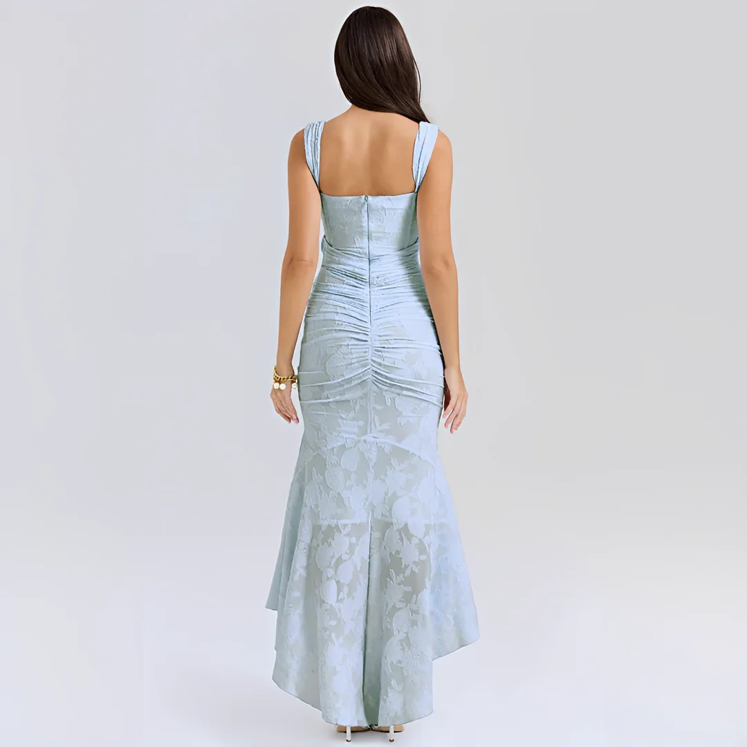 Cynthia - Robe Élégante à Taille Enveloppée Midi - Image 3