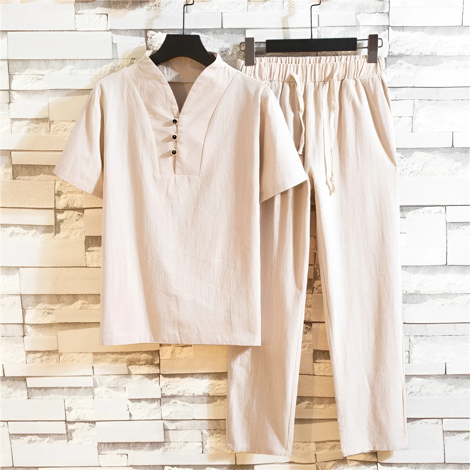 Cyril - Ensemble chemise et pantalon pour homme - pour les jours ensoleillés - Image 2