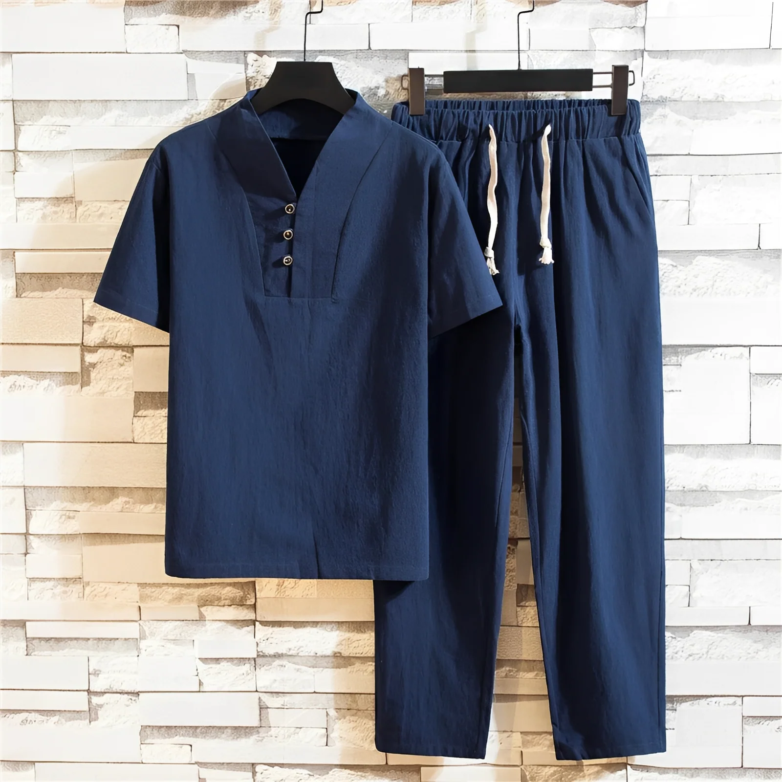 Cyril - Ensemble chemise et pantalon pour homme - pour les jours ensoleillés - Image 3