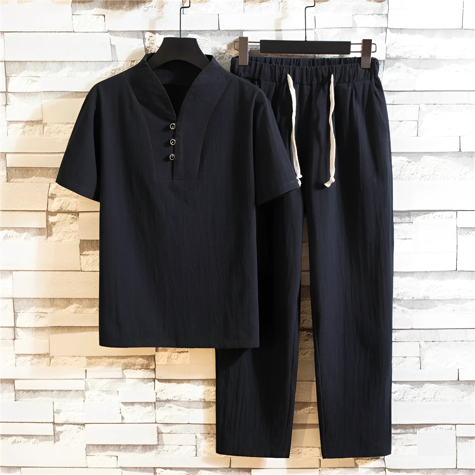 Cyril - Ensemble chemise et pantalon pour homme - pour les jours ensoleillés - Image 4