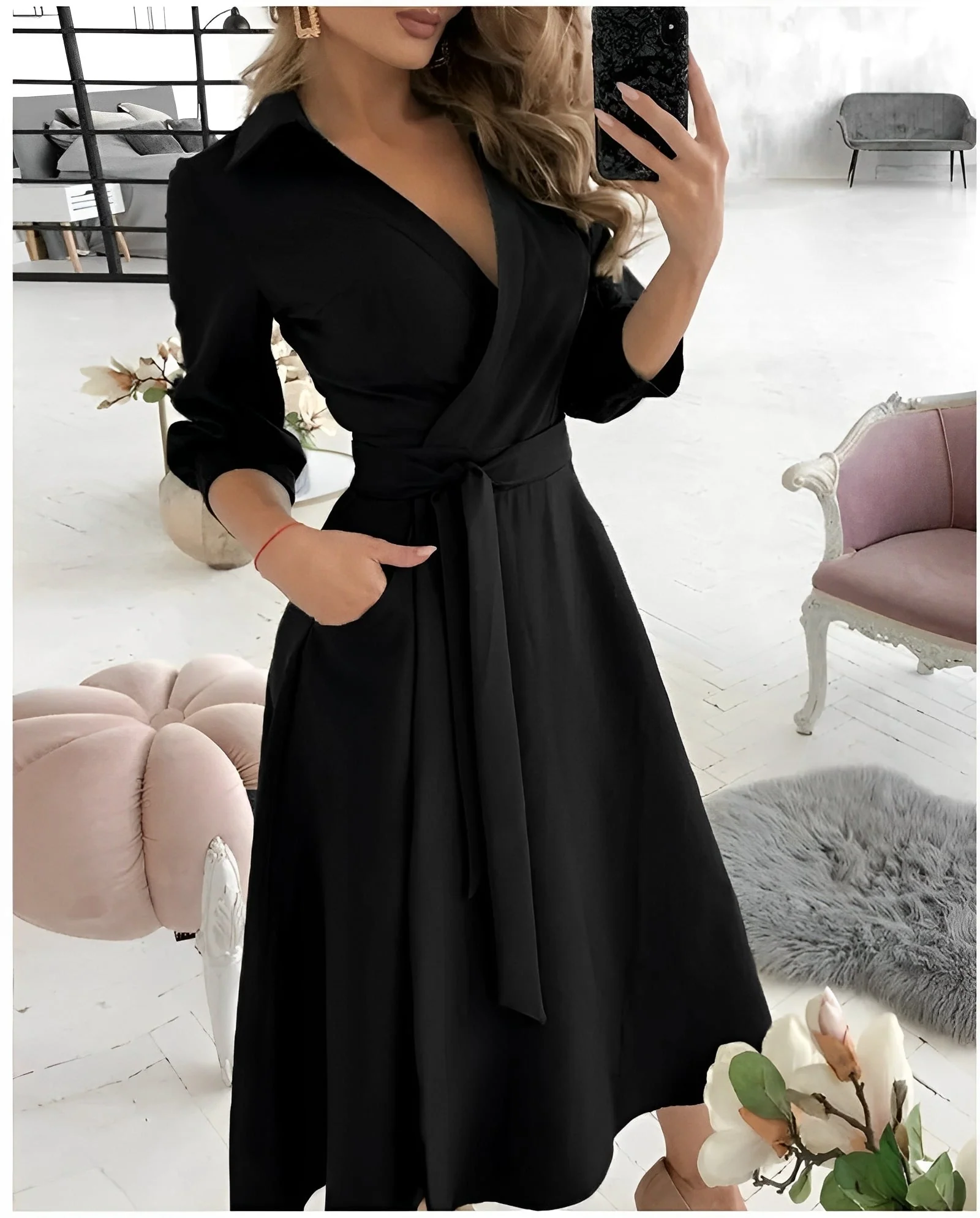 Cyrilla - Robe portefeuille élégante pour fêtes - Image 5