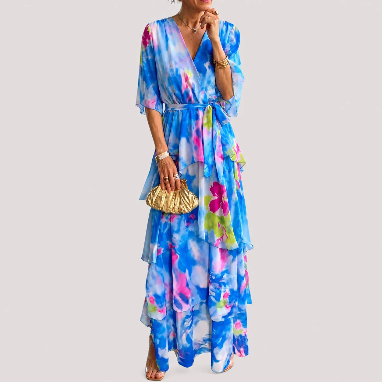 Denise - Robe Élégante à Étages - Image 3