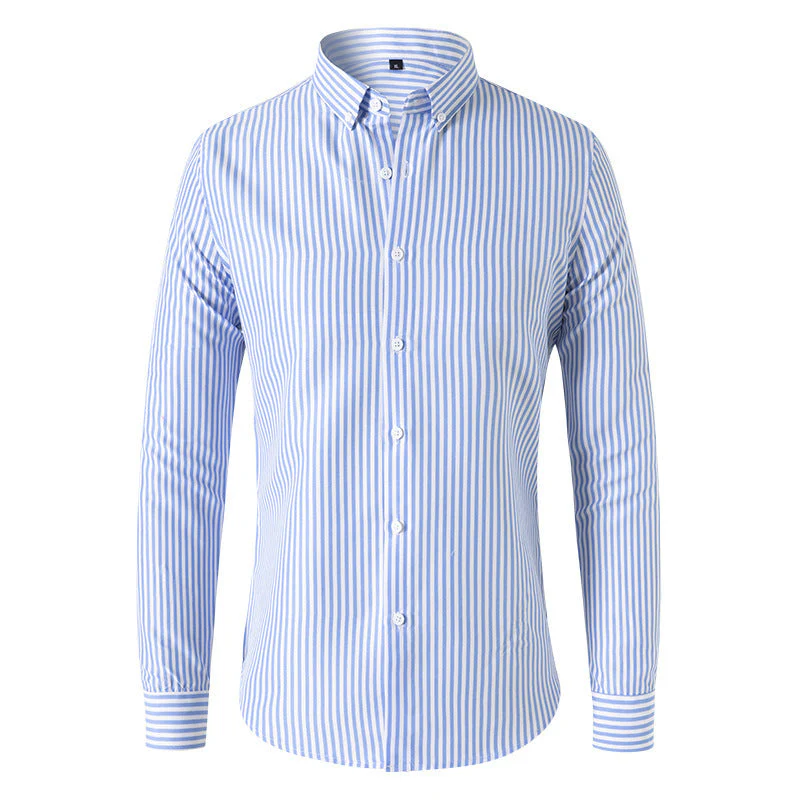 Dexter - Chemise à manches longues décontractée à rayures pour hommes - Image 5