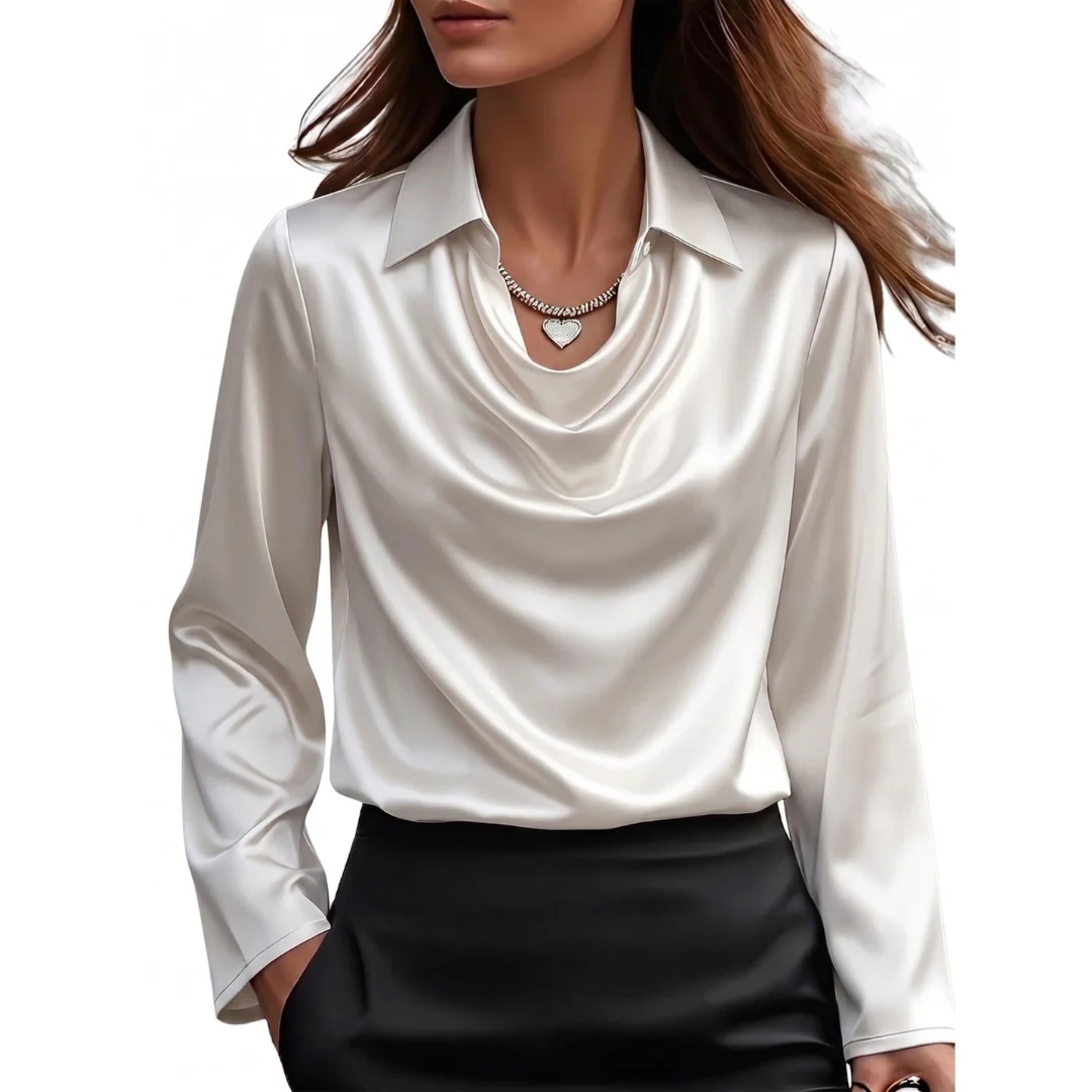 Dionne - Élégante chemise satinée à manches longues pour femmes - Image 7