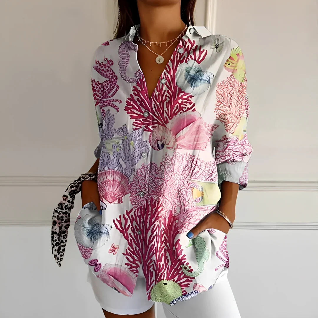 Eleanor - Blouse Élégante à Boutons - Image 3