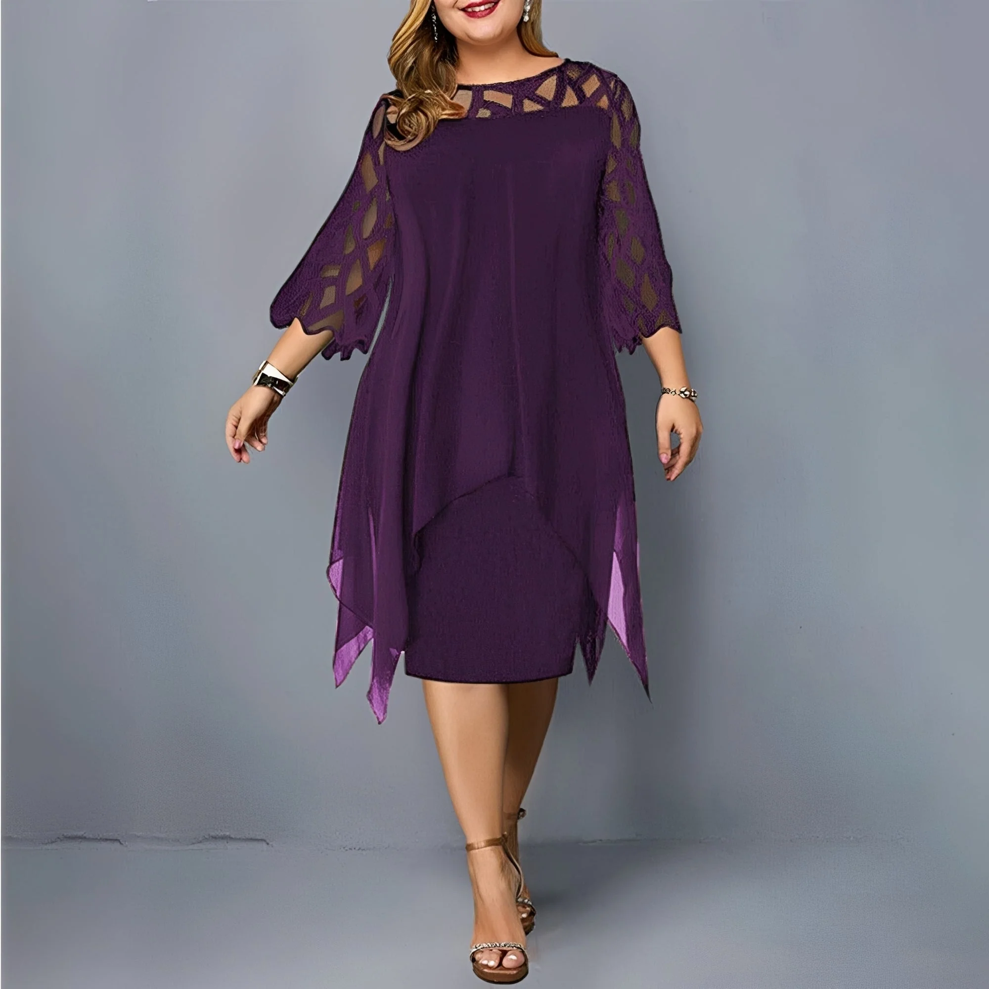 Eleanor - Robe midi en chiffon élégante - Image 3