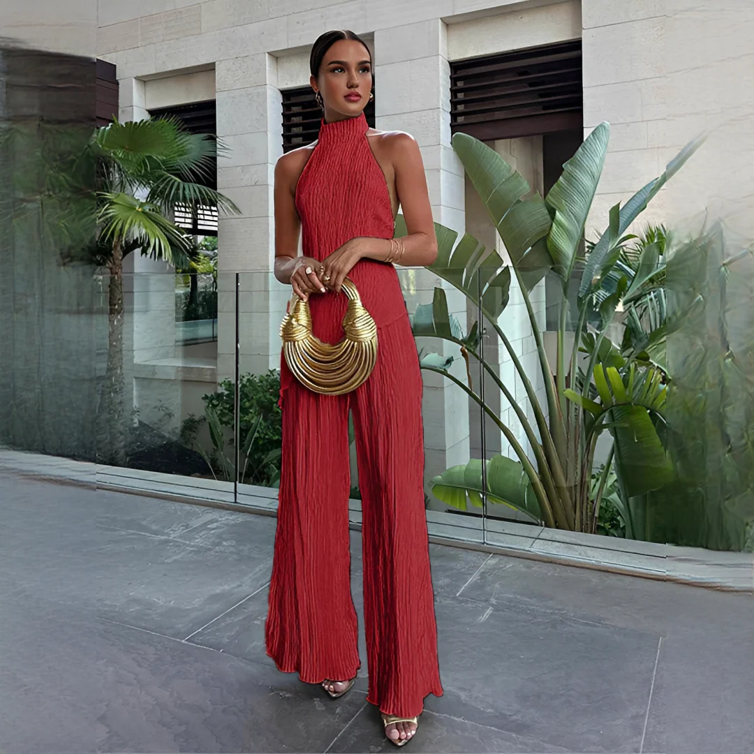 Elvissa - Ensemble élégant avec haut et pantalon large - Image 4