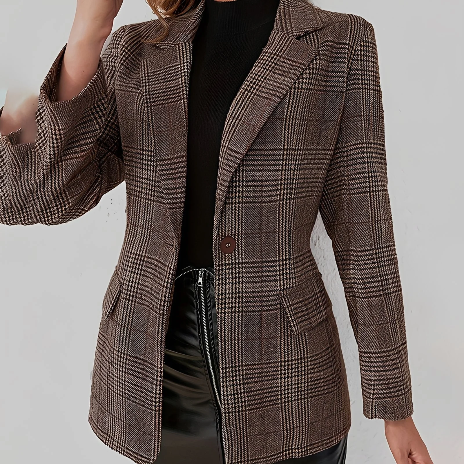 Eshal - Blazer à Carreaux Élégant - Image 3