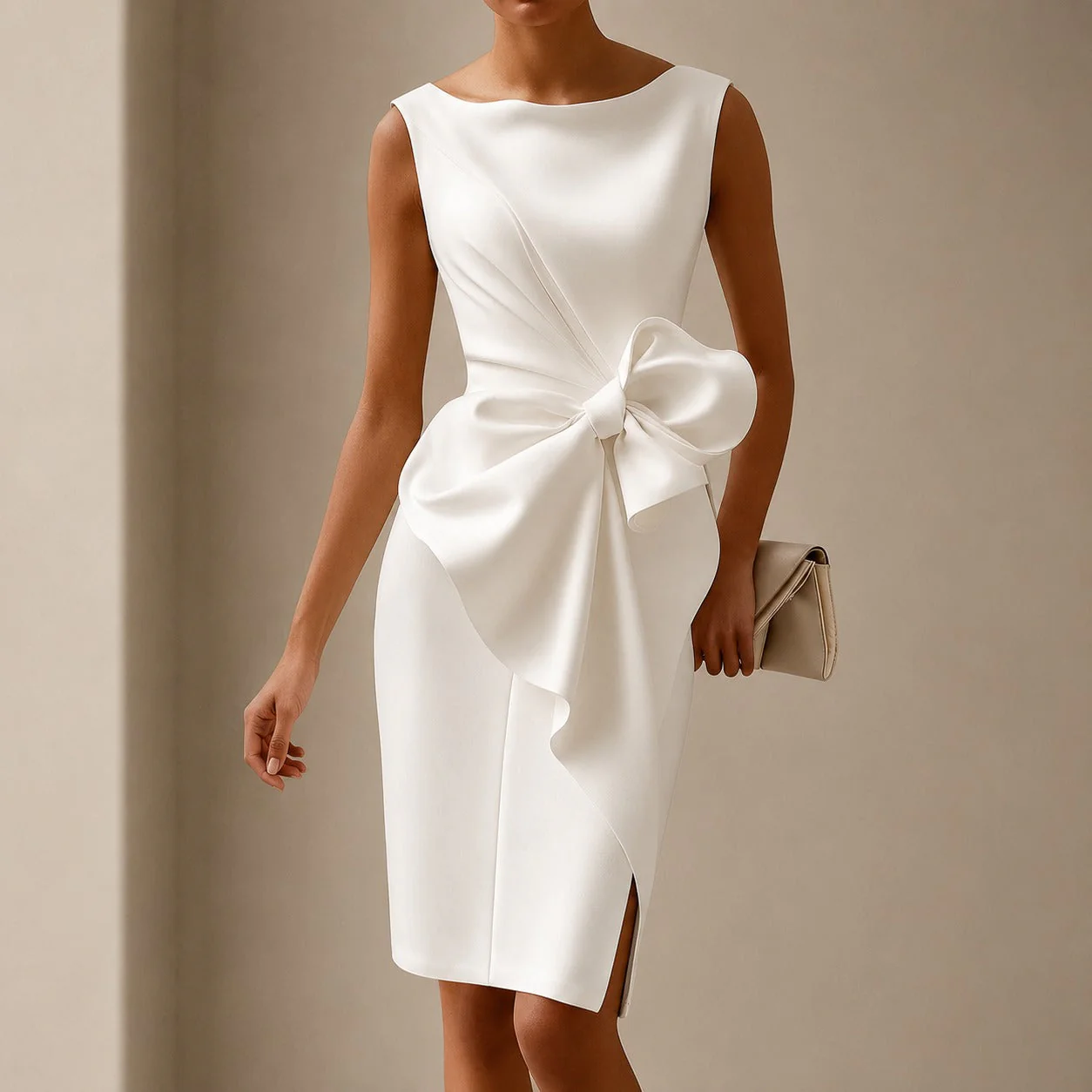 Esmee - Robe Courte Sophistiquée avec Nœud