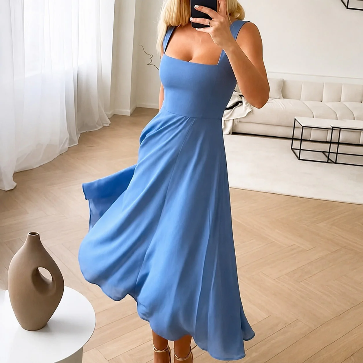 Eva - Robe chic sans manches - Image 2