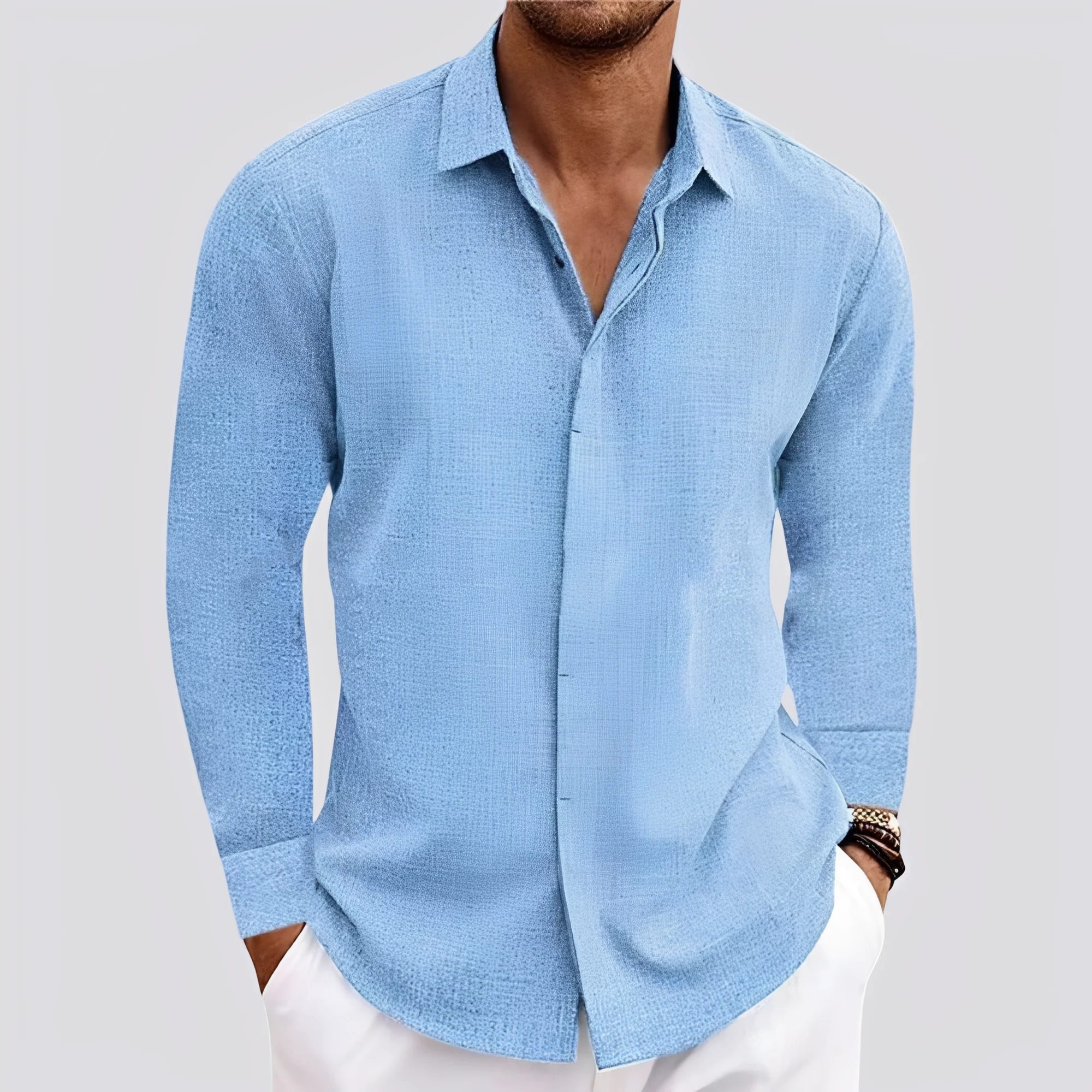 Felix - Chemise manches longues légère pour hommes - Image 2