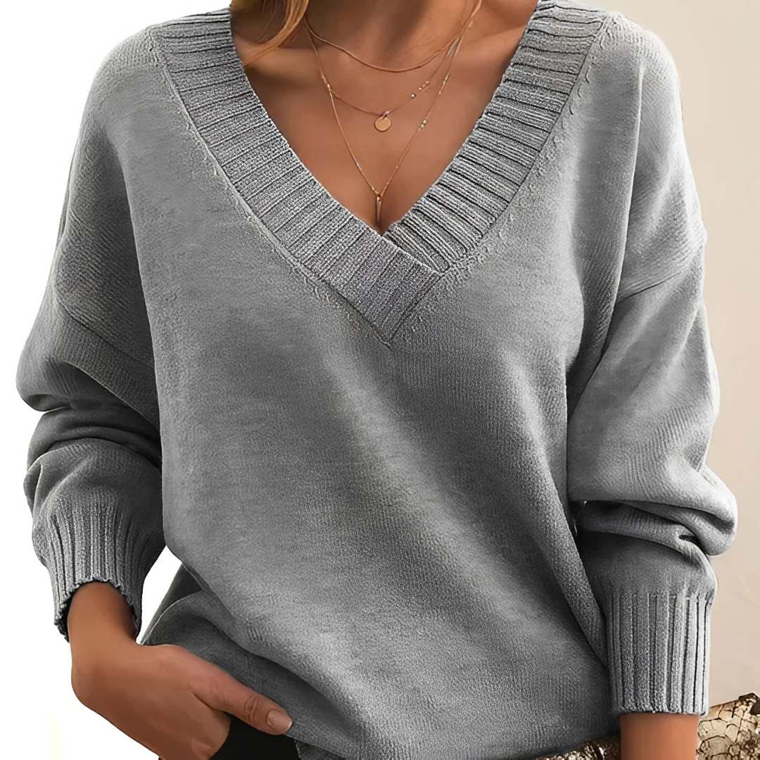 Freyia - Pull chaud et confortable à col V pour femmes - Image 3