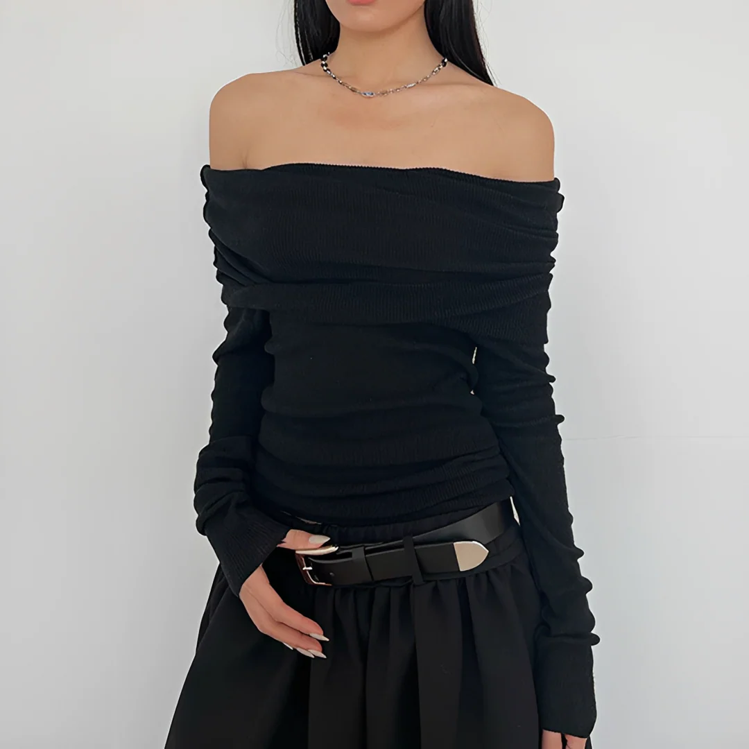 Frida - Blouse Chic Épaules Dégagées - Image 3