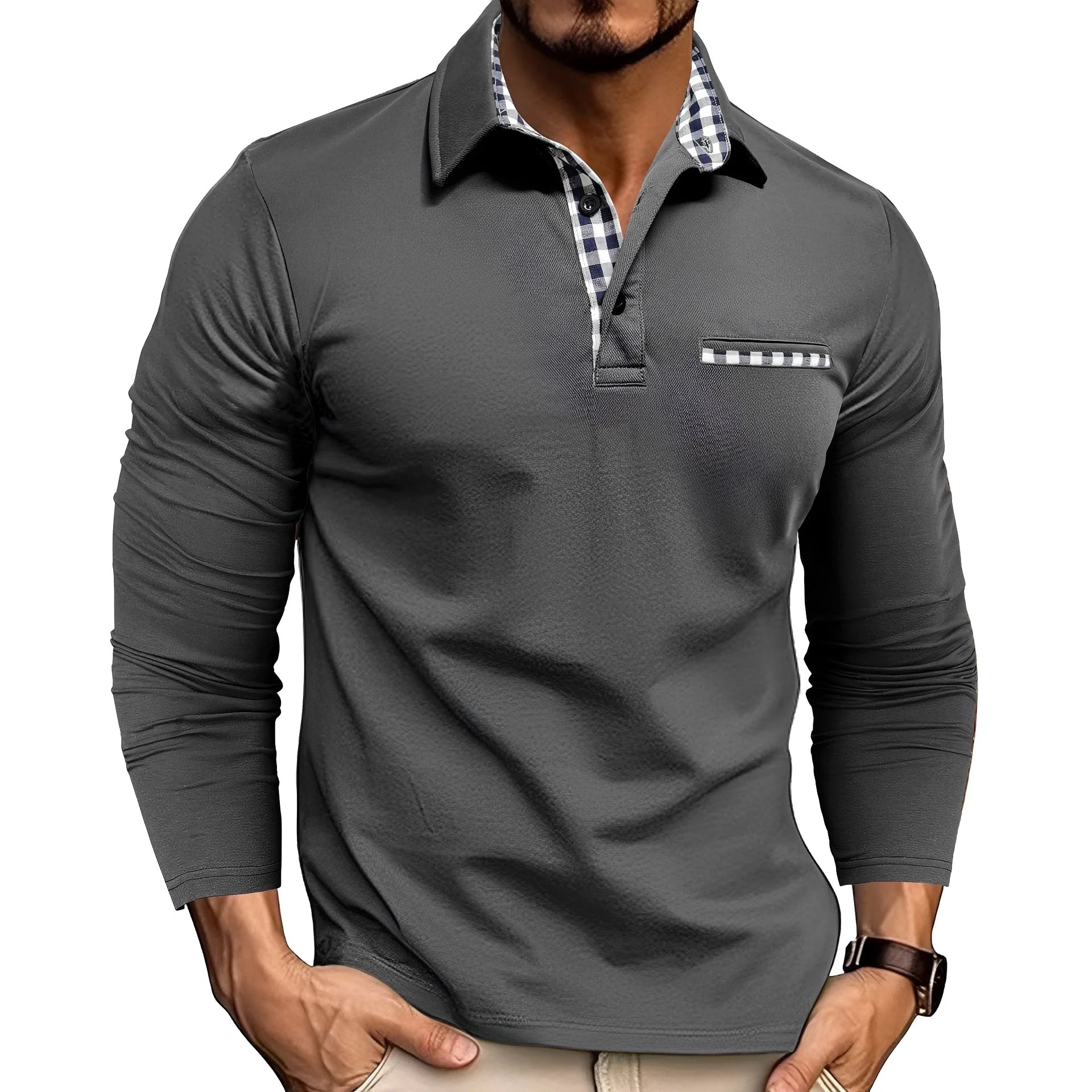 Gerald - Polo à manches longues élégant pour hommes - Image 6