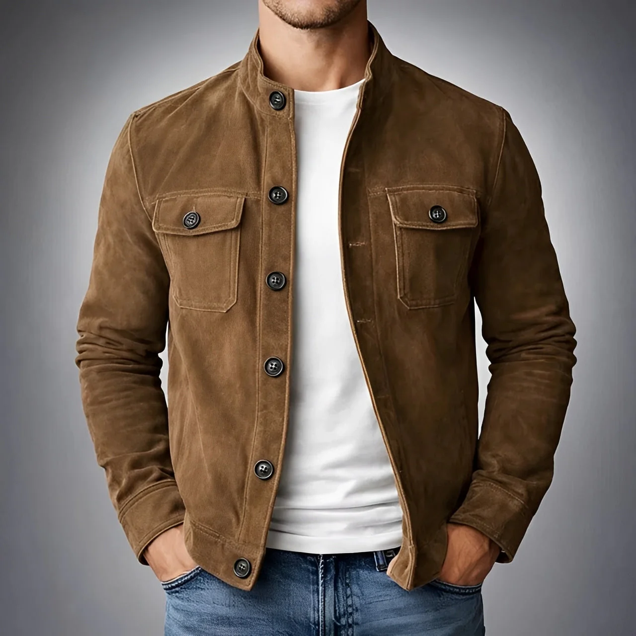 Gideon - Veste Décontractée à Boutons