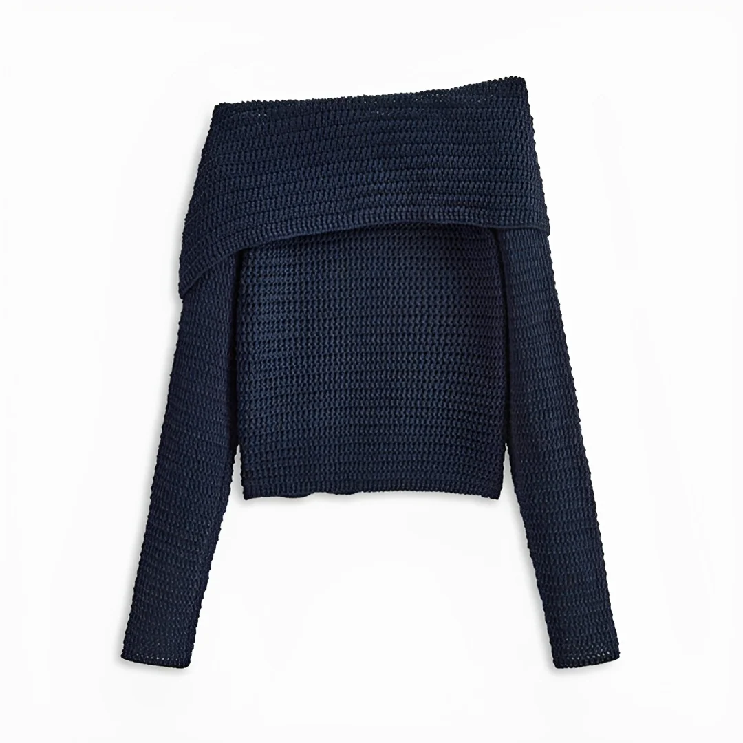 Ginalyn - Pull asymétrique avec épaule dénudée - Image 2