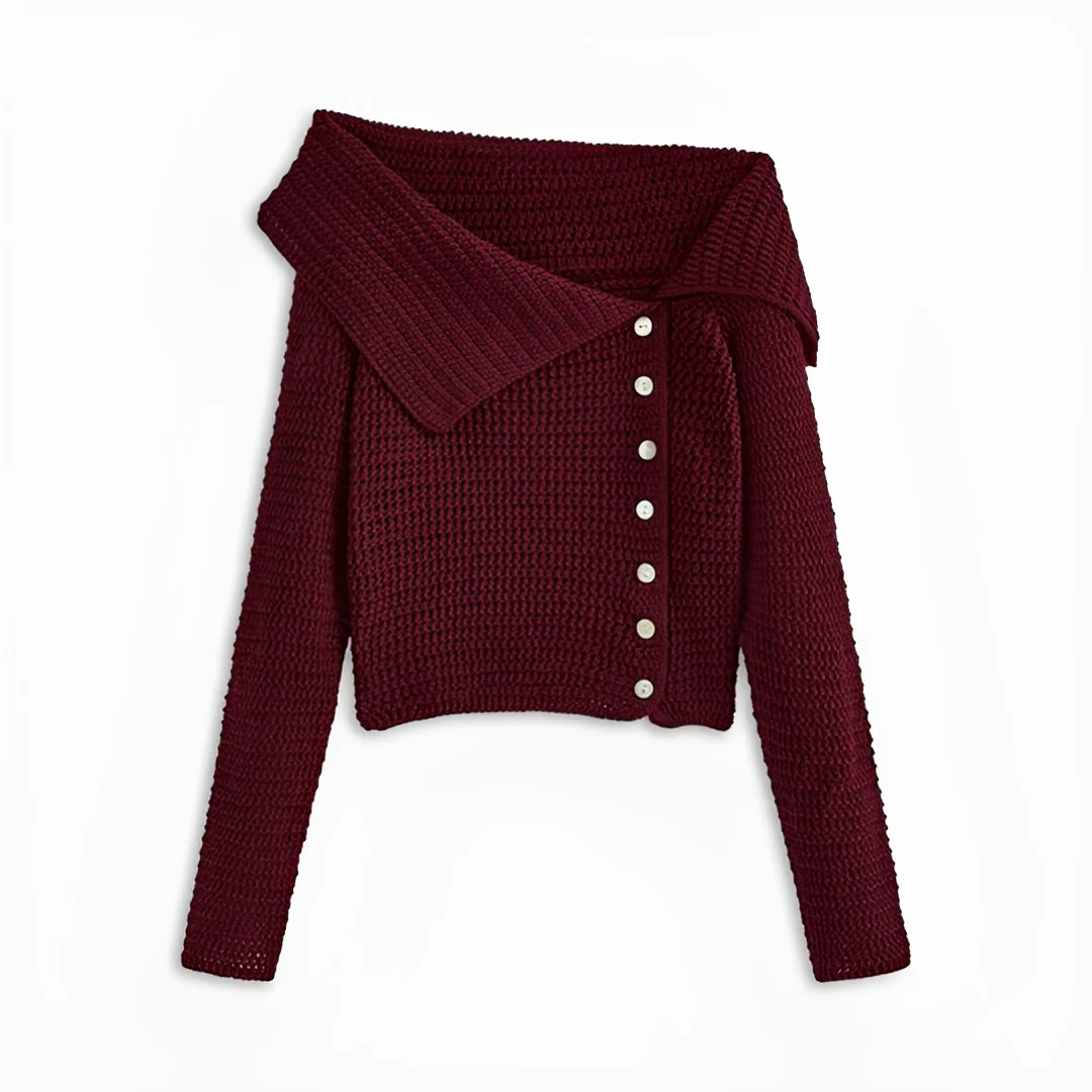 Ginalyn - Pull asymétrique avec épaule dénudée - Image 4