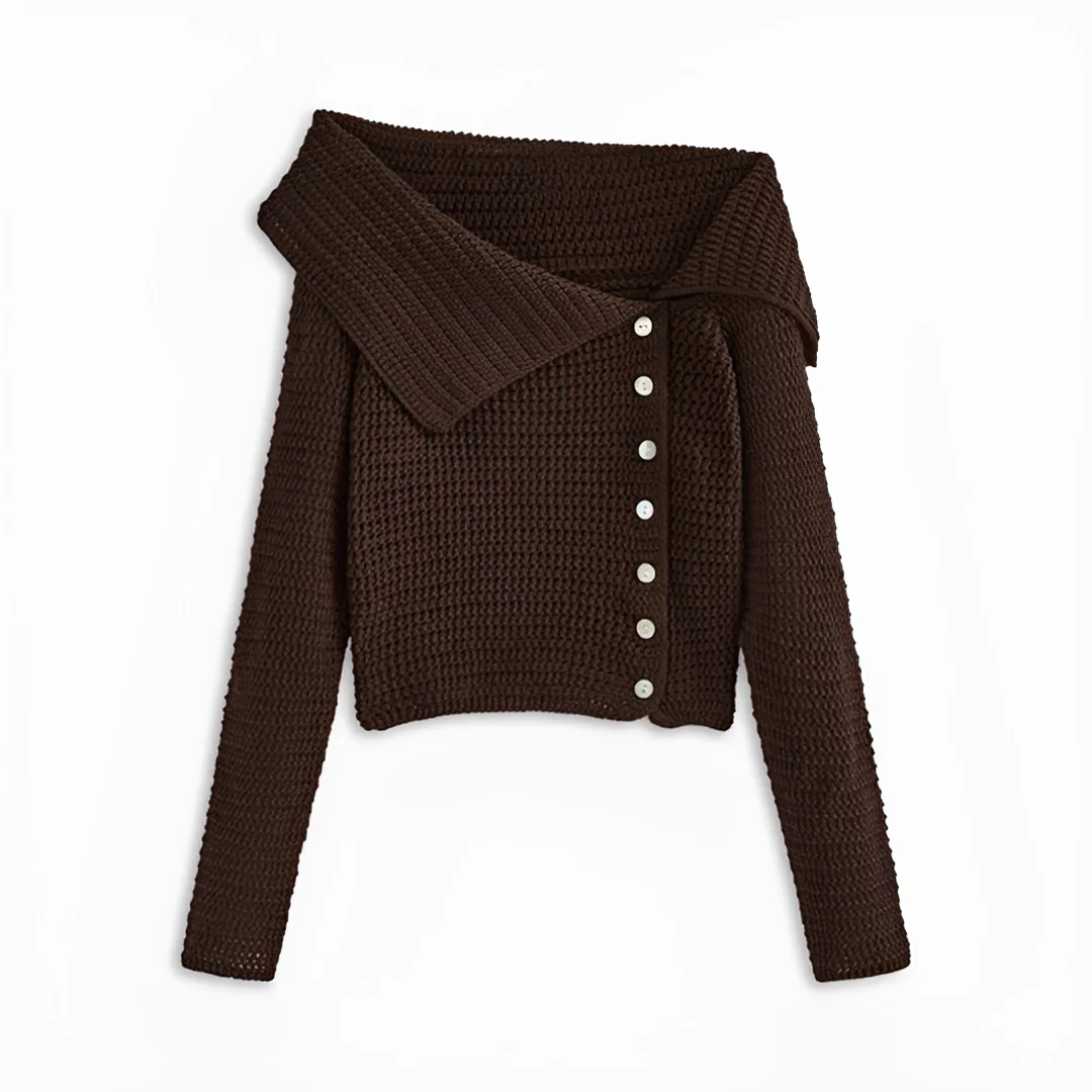 Ginalyn - Pull asymétrique avec épaule dénudée - Image 5