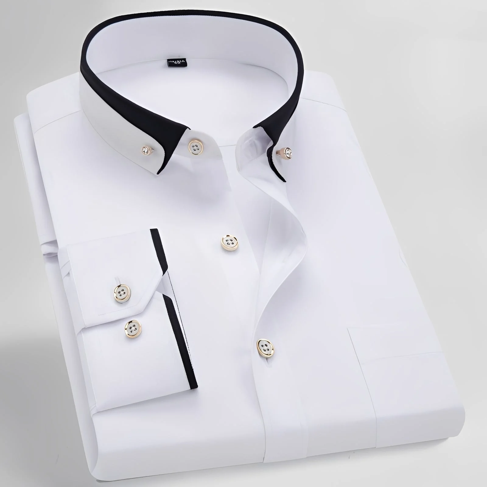Glindel - Chemise homme classique à manches longues