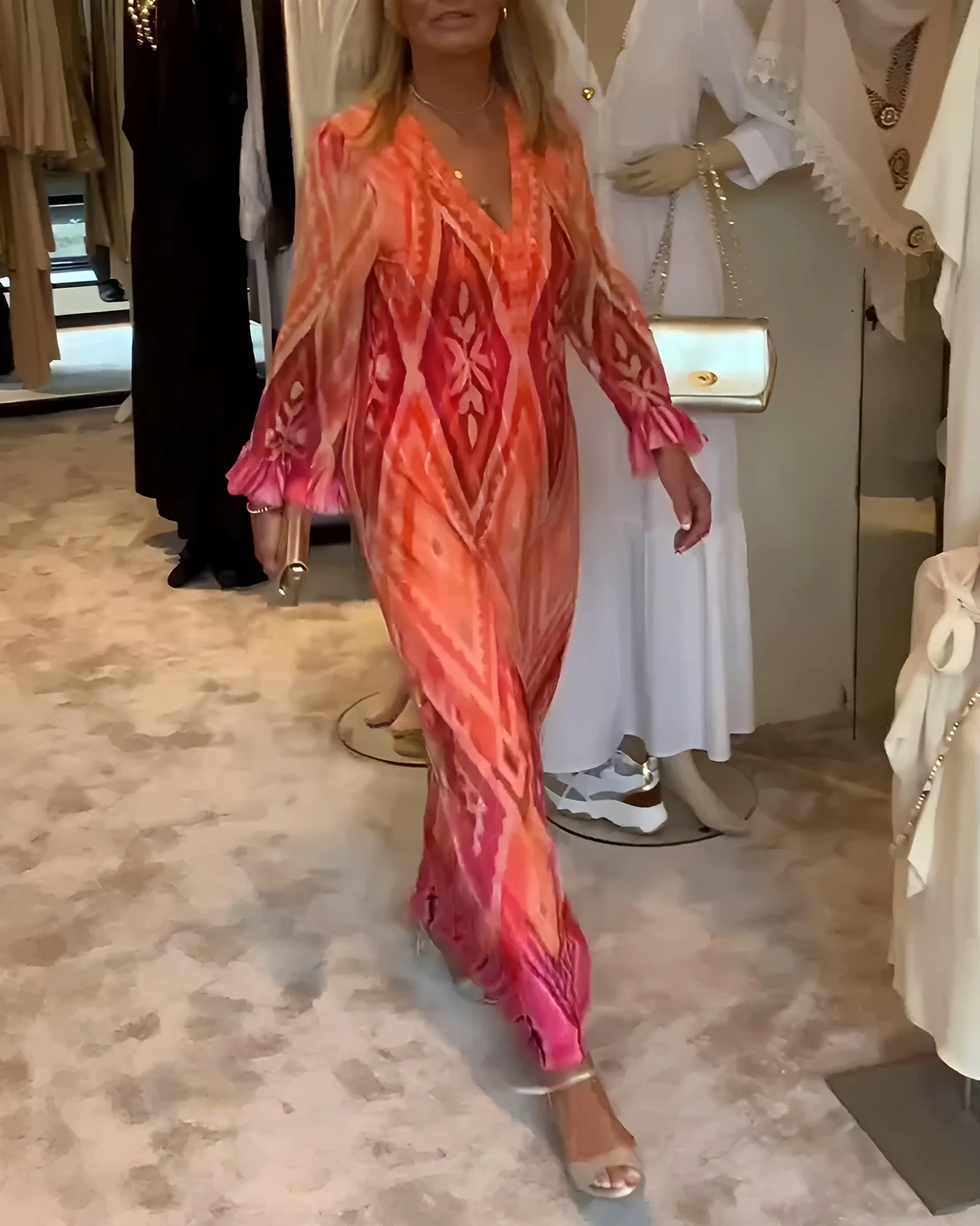 Glynnis - Robe maxi élégante à manches longues - Image 3