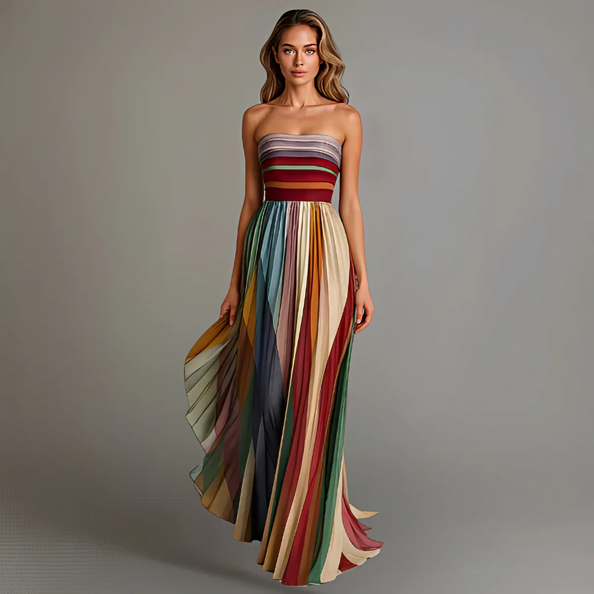 Gracelyn - Élégante Robe Maxi à Bustier
