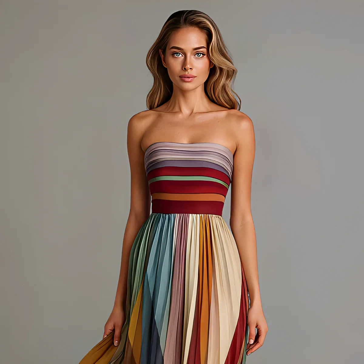Gracelyn - Élégante Robe Maxi à Bustier - Image 2