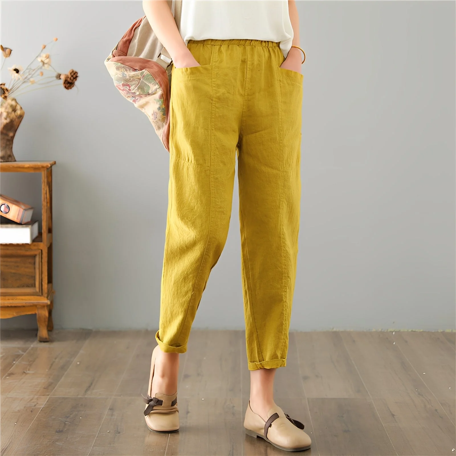Gretchen - Pantalon de loisirs décontracté avec poches pour femmes - Image 2
