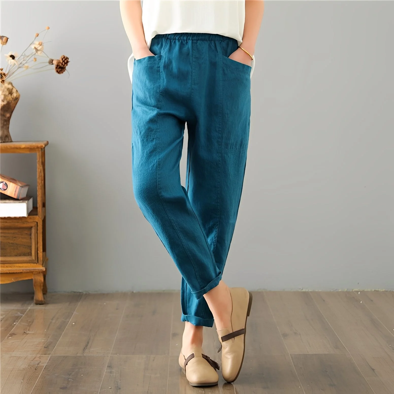 Gretchen - Pantalon de loisirs décontracté avec poches pour femmes - Image 3