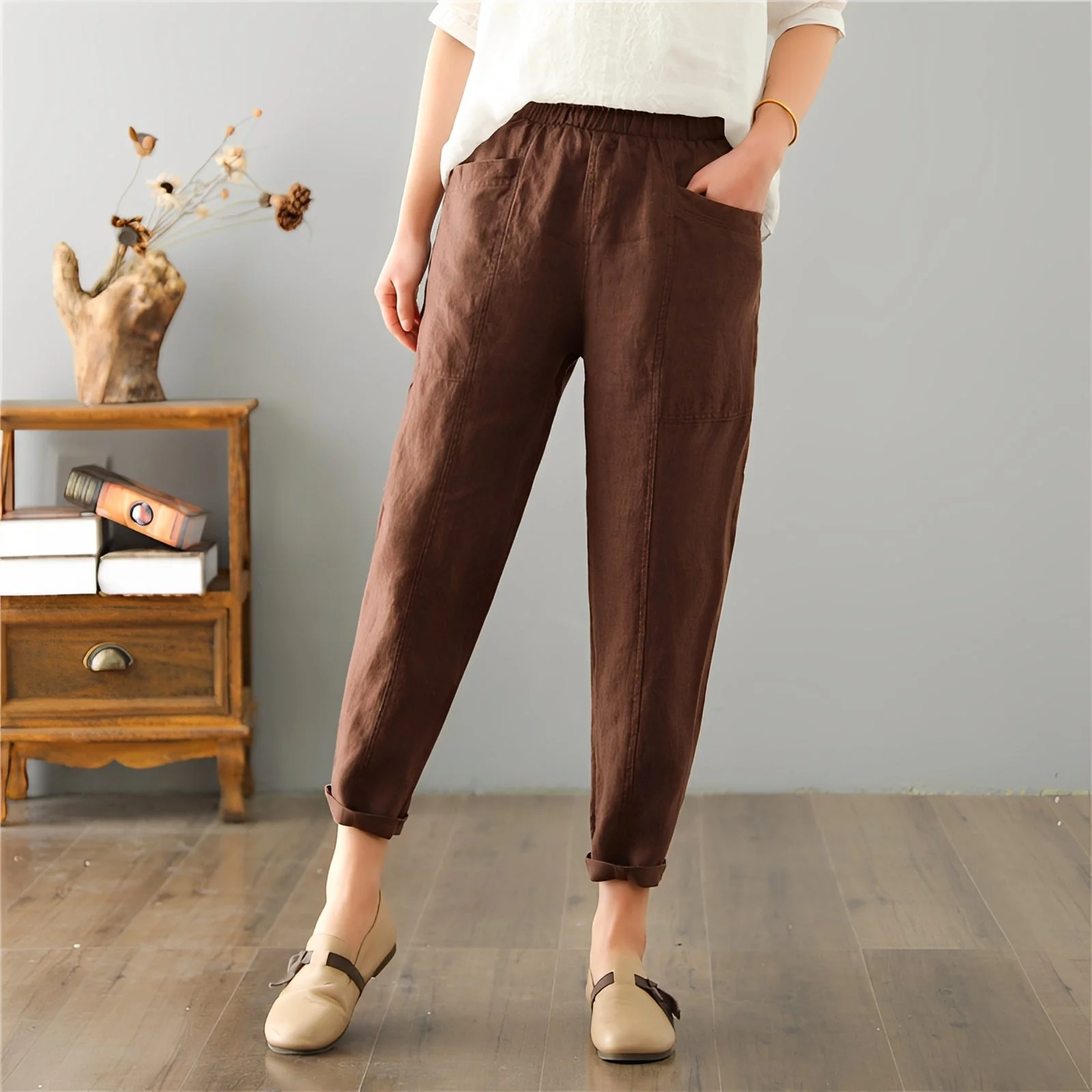 Gretchen - Pantalon de loisirs décontracté avec poches pour femmes - Image 4