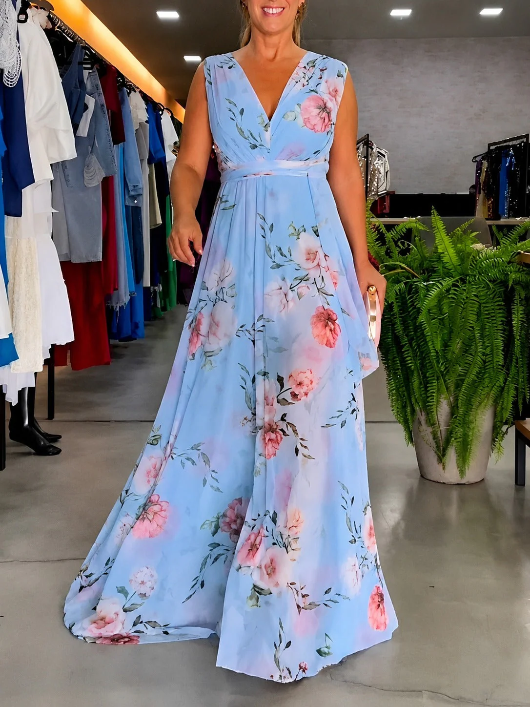 Hana - Robe Décontractée Florale Sans Manches - Image 2