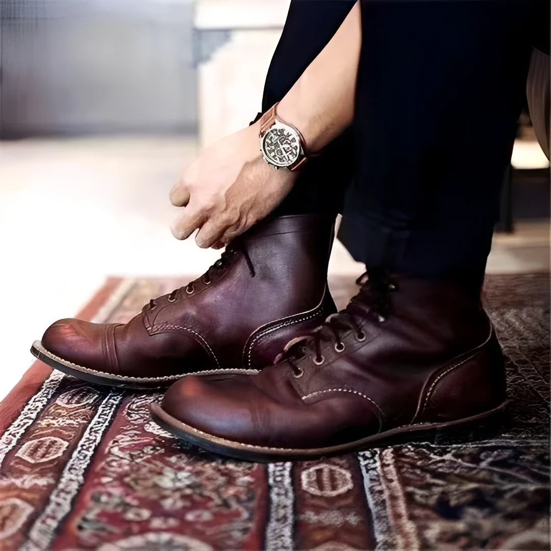 Hanzo - Bottines classiques pour homme avec lacets - Image 3