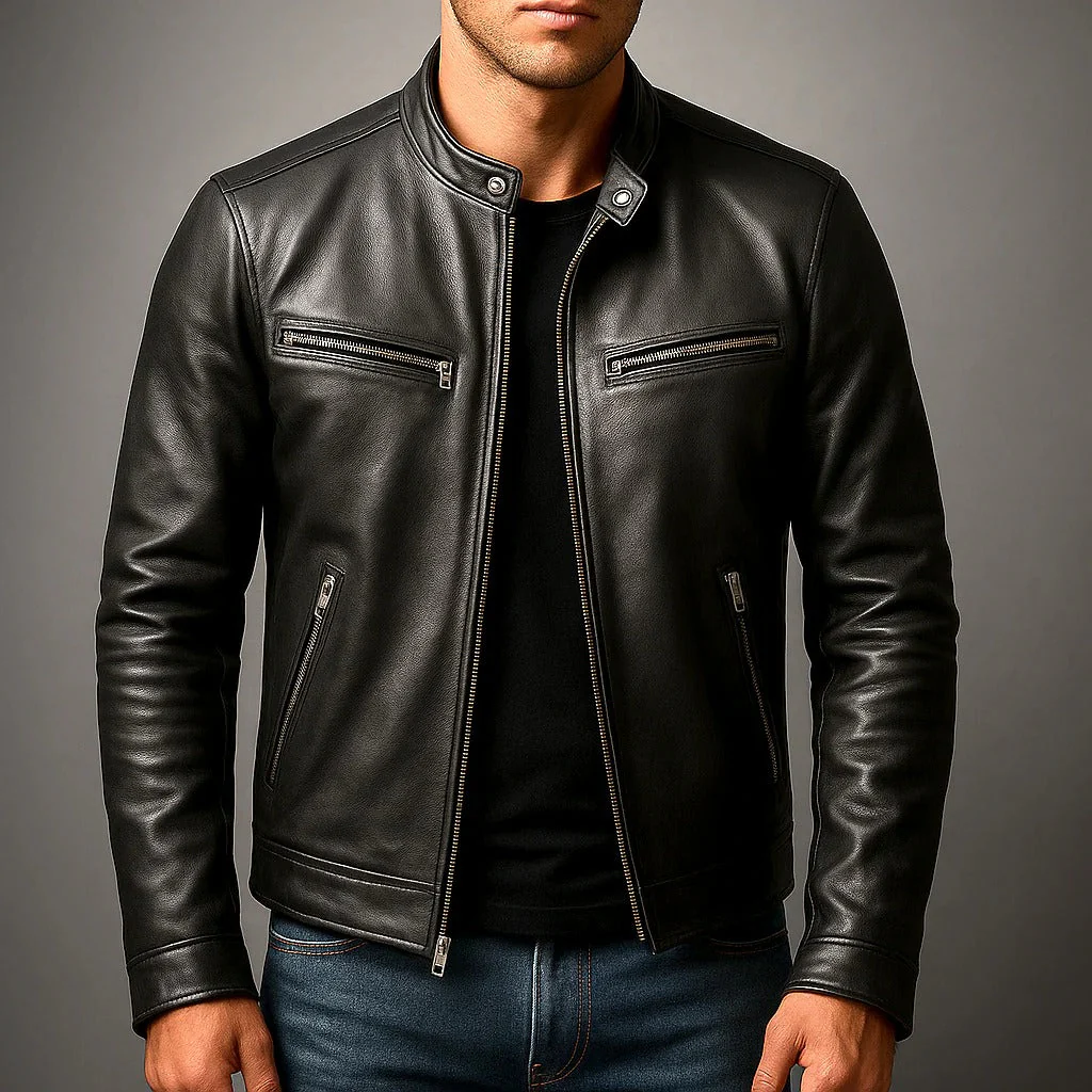 Harris - Veste de motard classique - Image 3