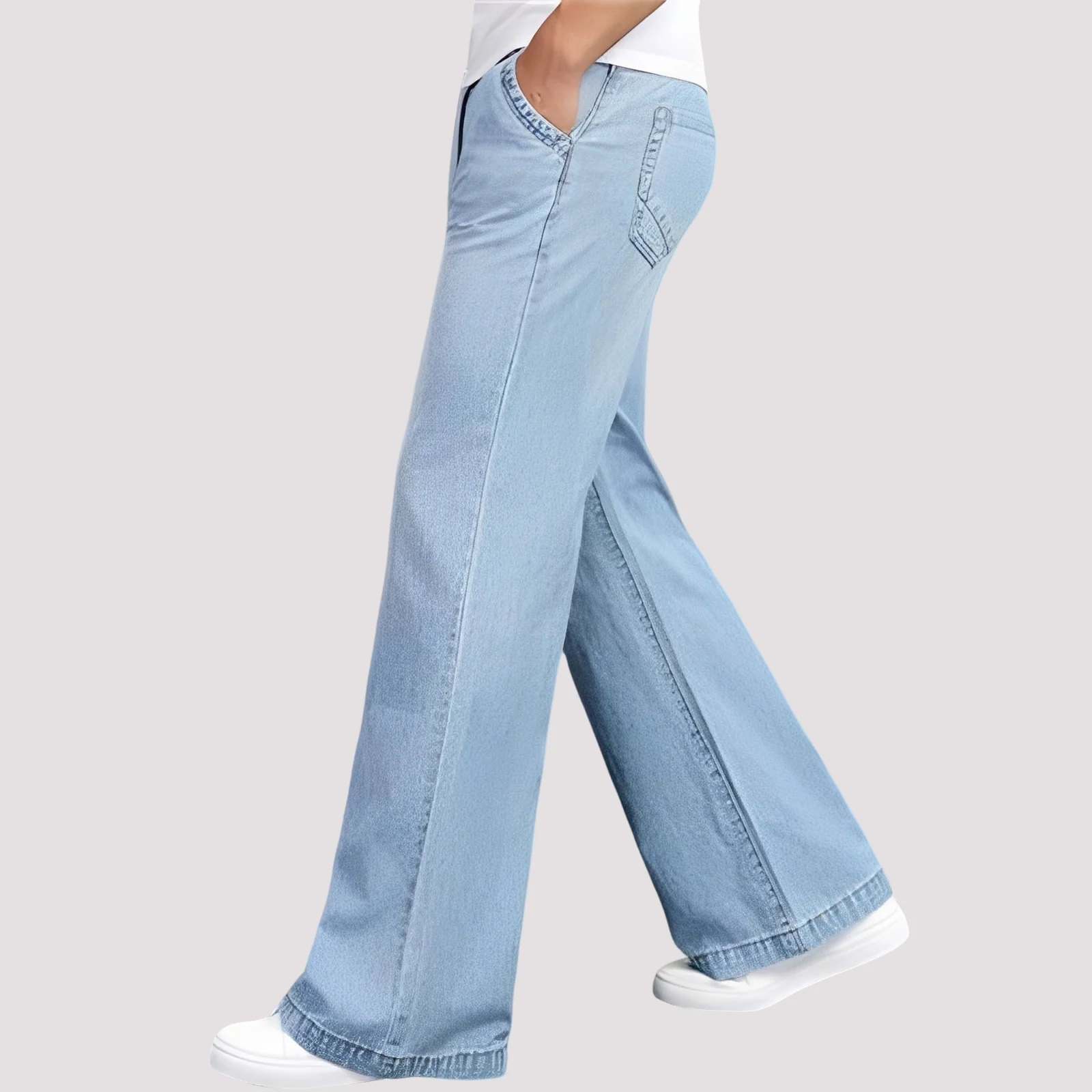 Hazel - Jean droit à jambes évasées pour femmes - Image 2