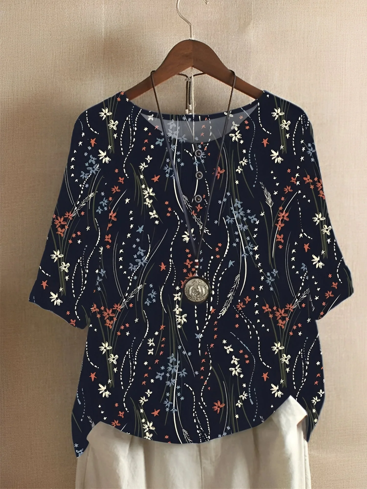 Hennie - Chemise imprimée, coupe ample pour femmes - Image 3