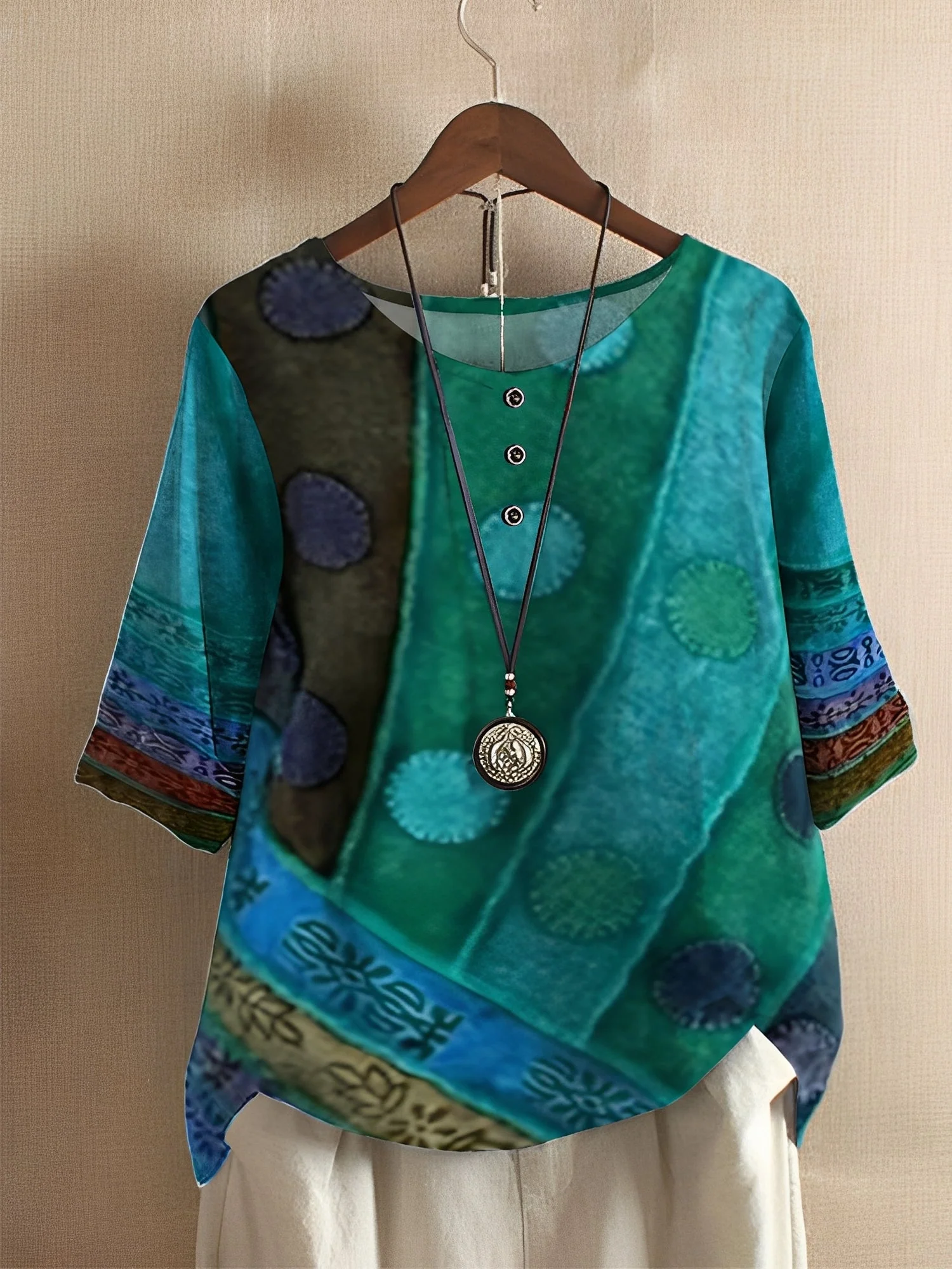 Hennie - Chemise imprimée, coupe ample pour femmes - Image 4