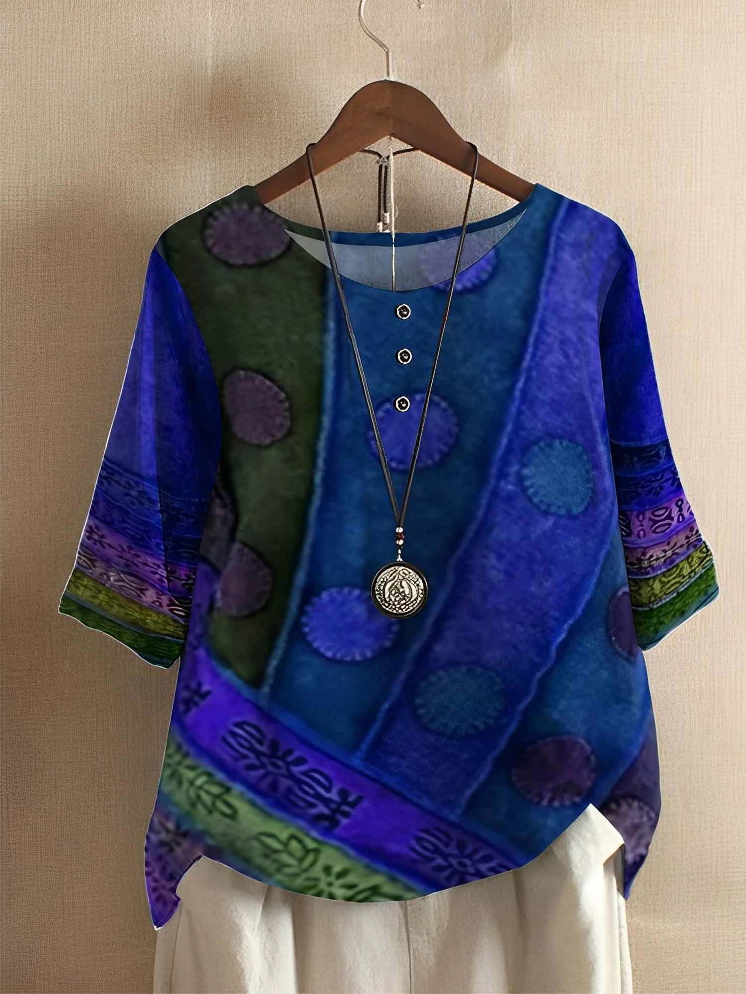 Hennie - Chemise imprimée, coupe ample pour femmes - Image 6