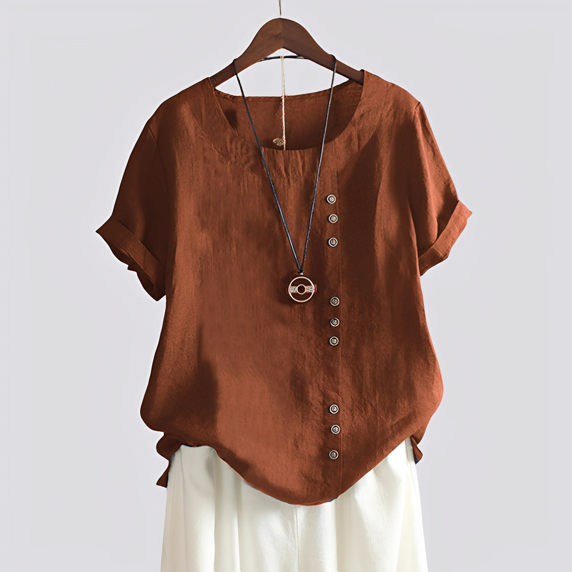 Isabelle - Chemise confortable à manches courtes pour femmes - Image 4