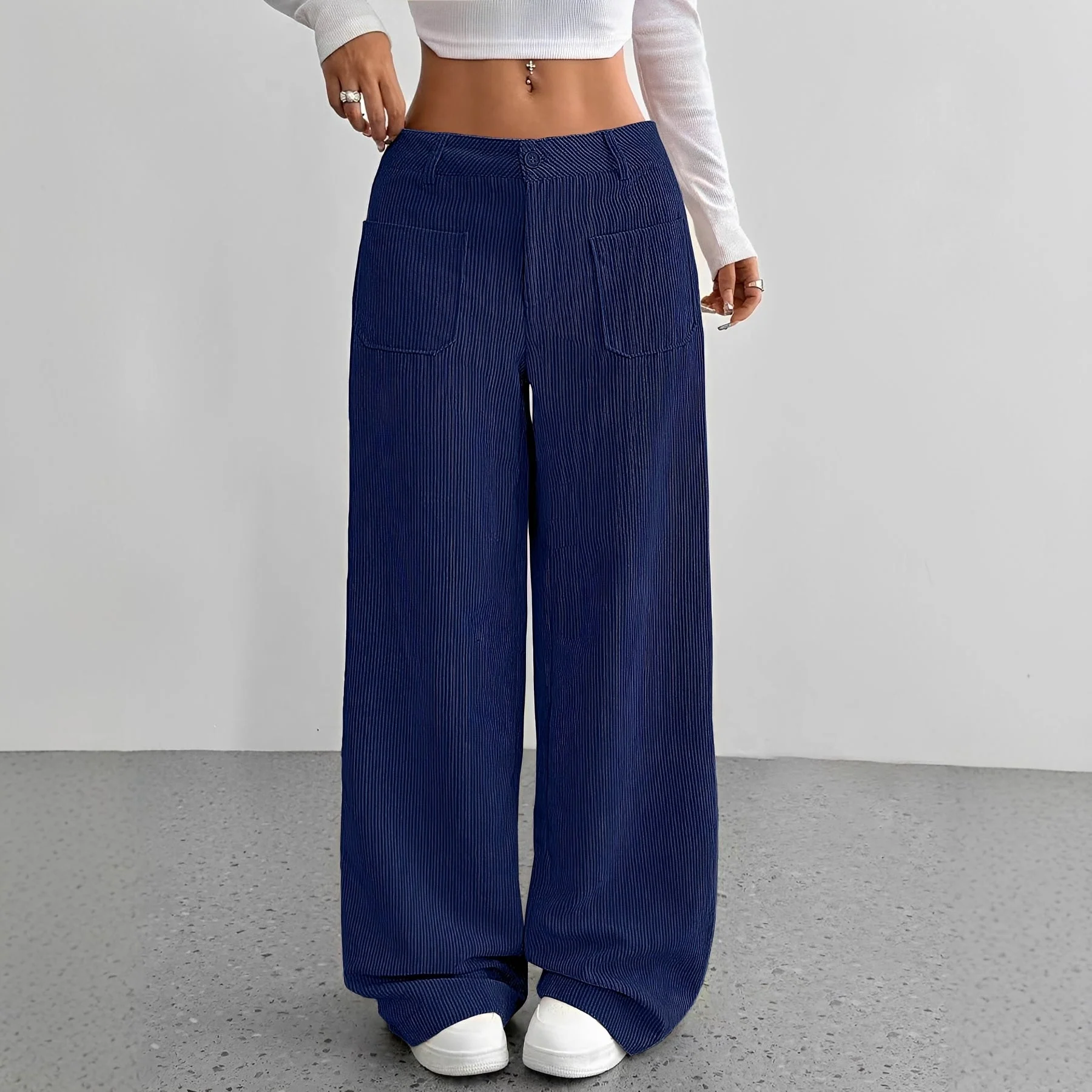Isabelle - Pantalon en velours côtelé taille haute - Image 5