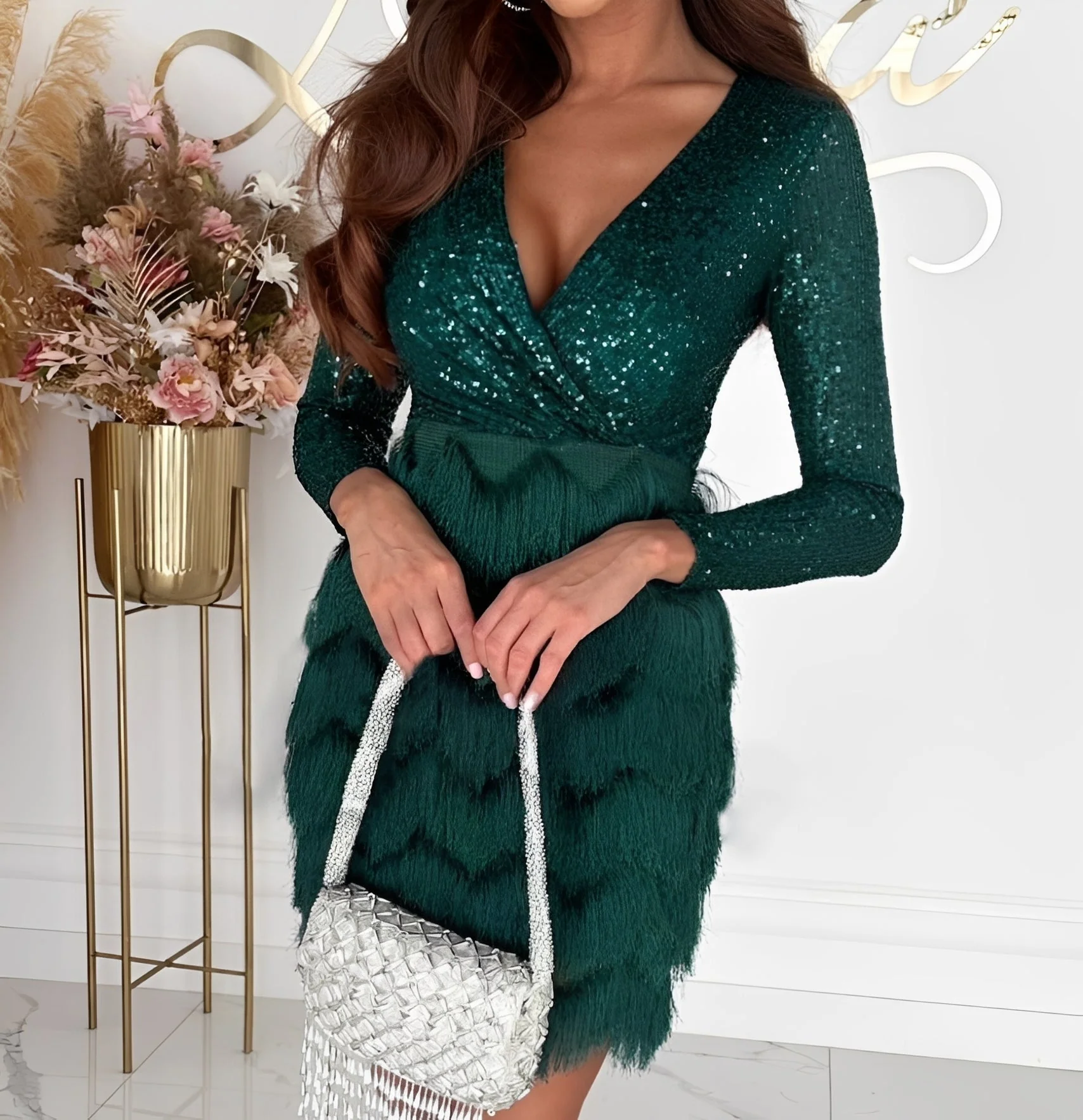 Isabelle - Mini robe à paillettes élégante - Image 3
