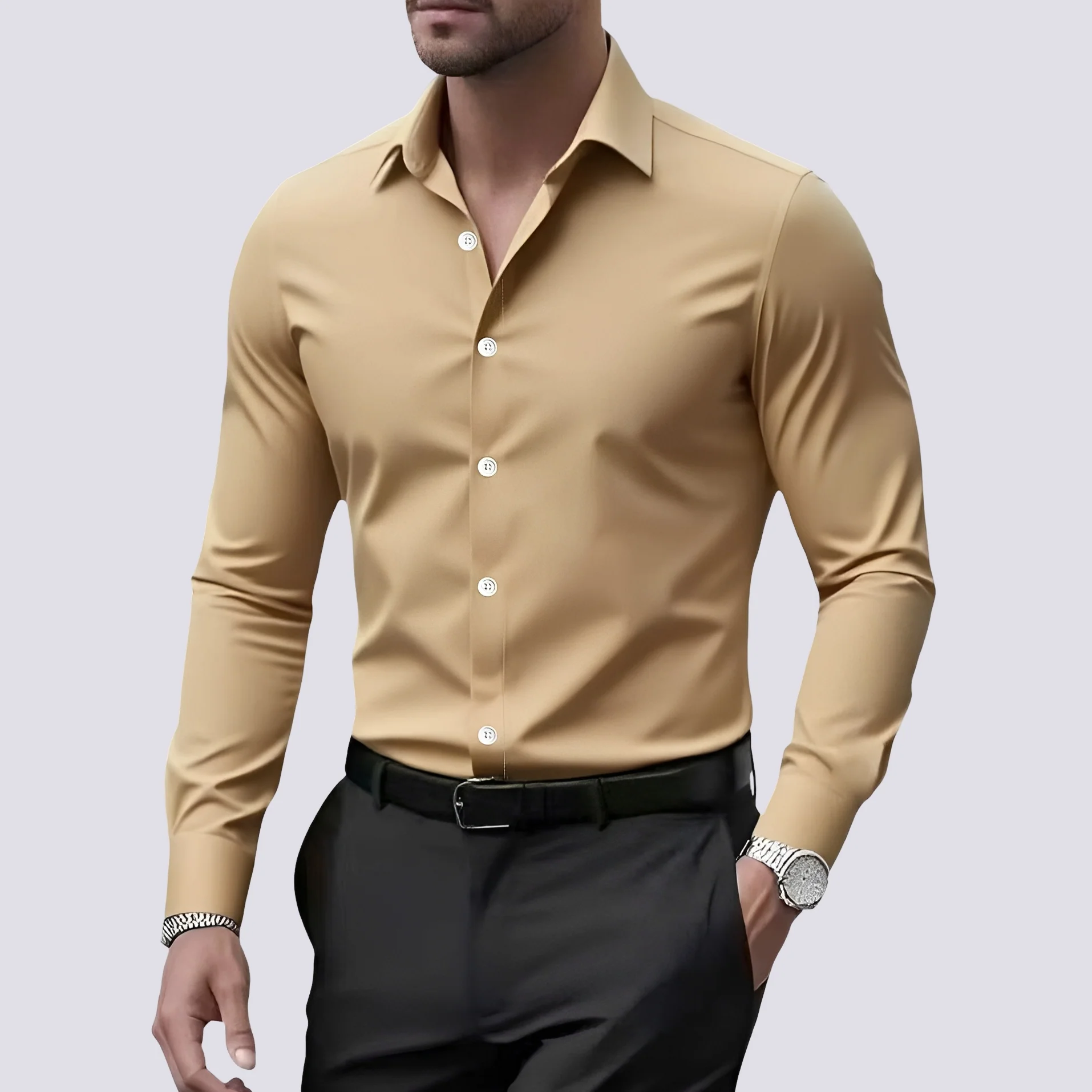 Jamin - Chemise Décontractée à Manches Longues
