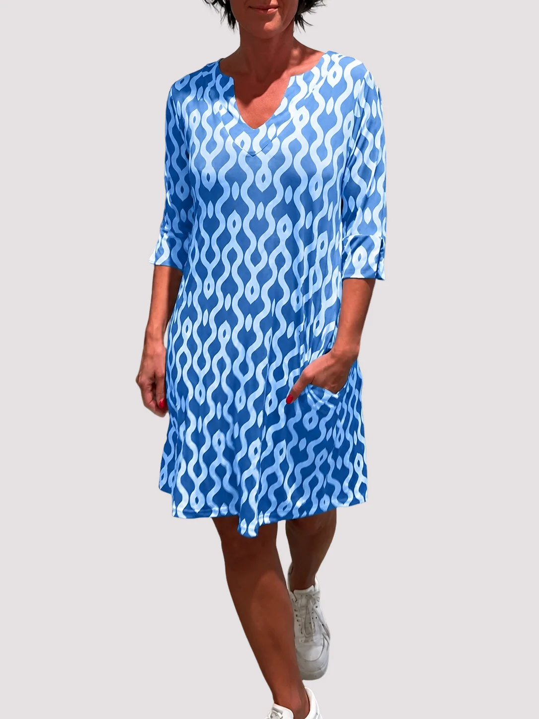 Jazmin - Robe Midi Ample à Volants - Image 2