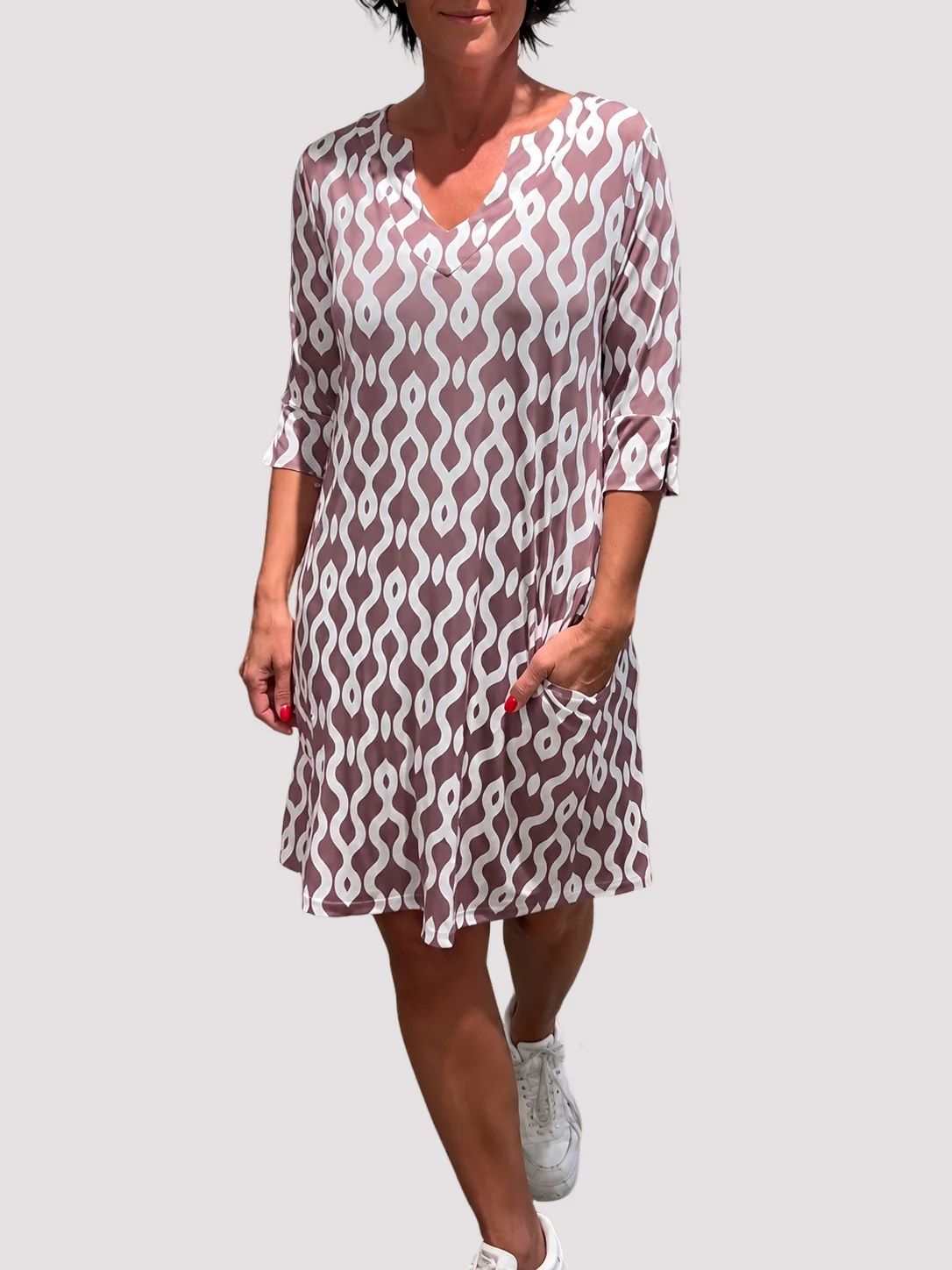 Jazmin - Robe Midi Ample à Volants - Image 3