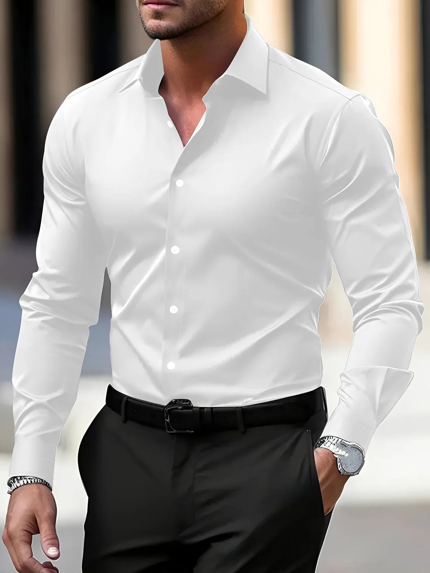 Jeremy – Chemise à manches longues pour hommes – pour loisirs et occasions formelles - Image 6